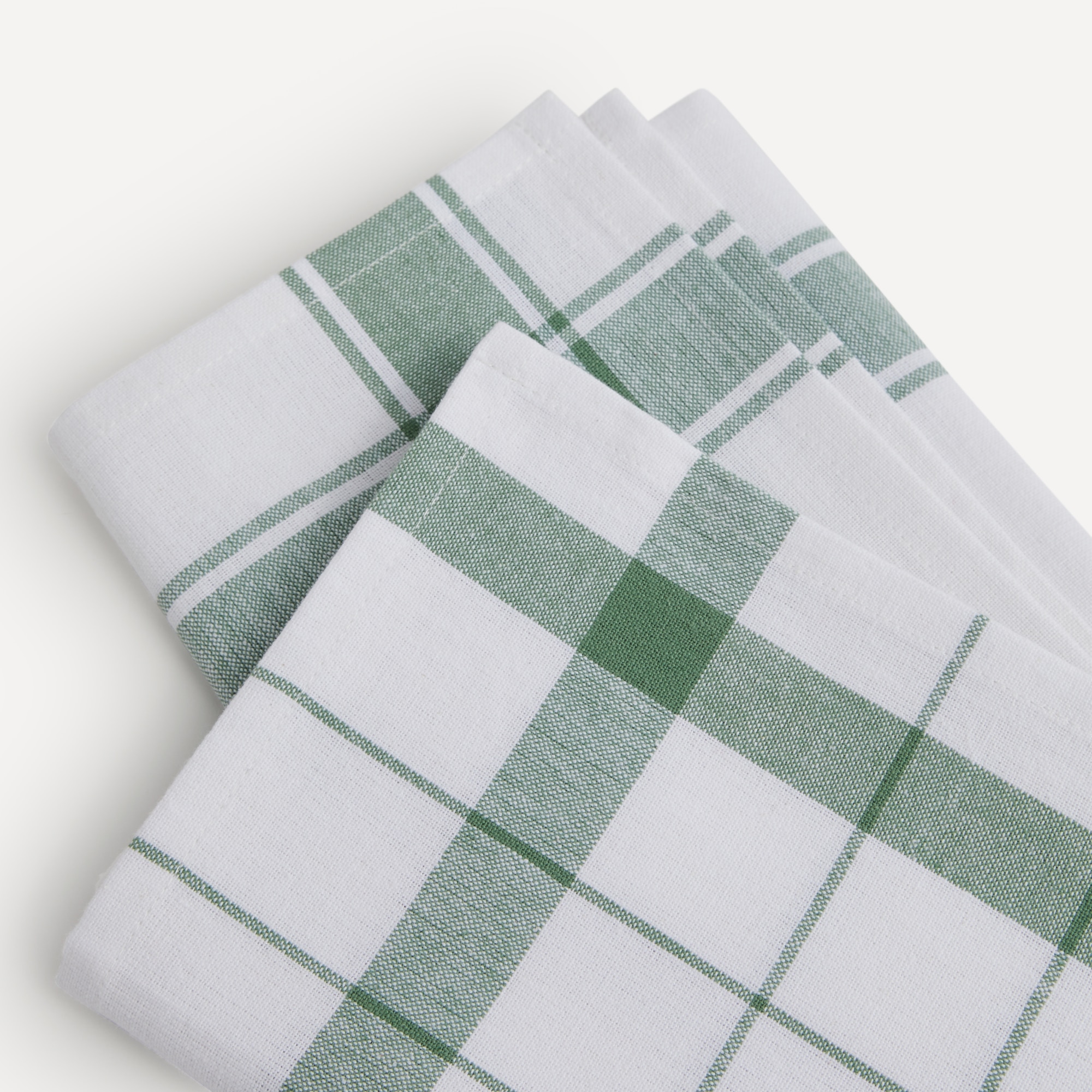 Set de 2 paños de cocina sarga de algodón Basic II Nuestro Mejor Precio - El Corte Inglés Verde-6