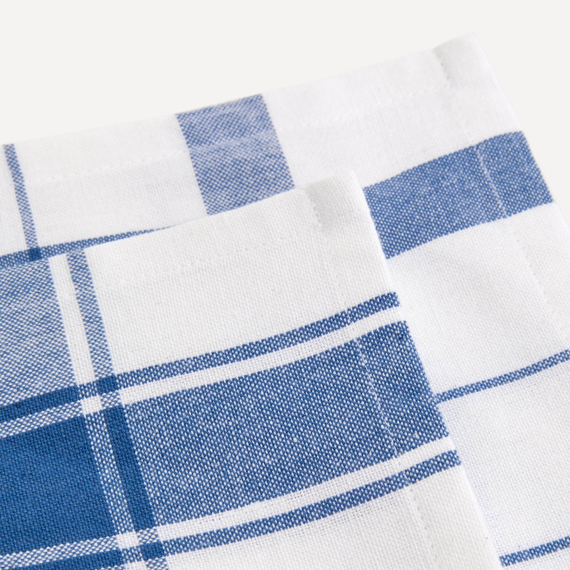 Conjunto de 2 panos de cozinha de sarja de algodão Basic II Azul-6