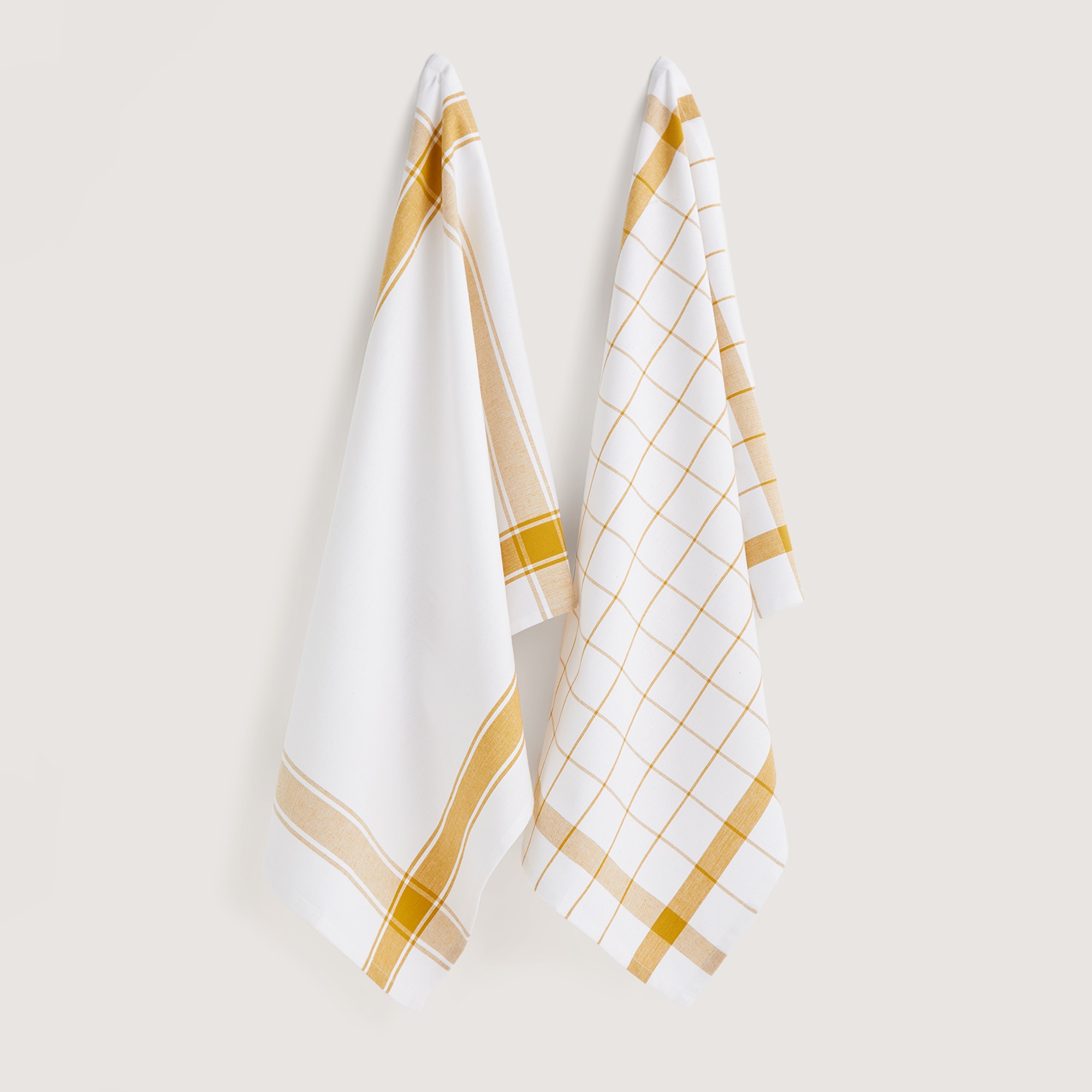 Imagem 0 de Conjunto de 2 panos de cozinha de sarja de algodão Basic II