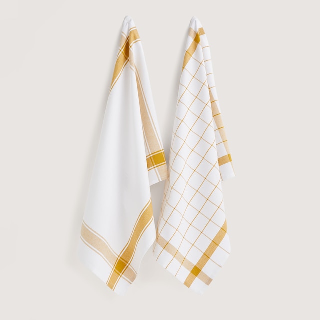 Imagen 0 de Set de 2 paños de cocina sarga de algodón Basic II Nuestro Mejor Precio - El Corte Inglés