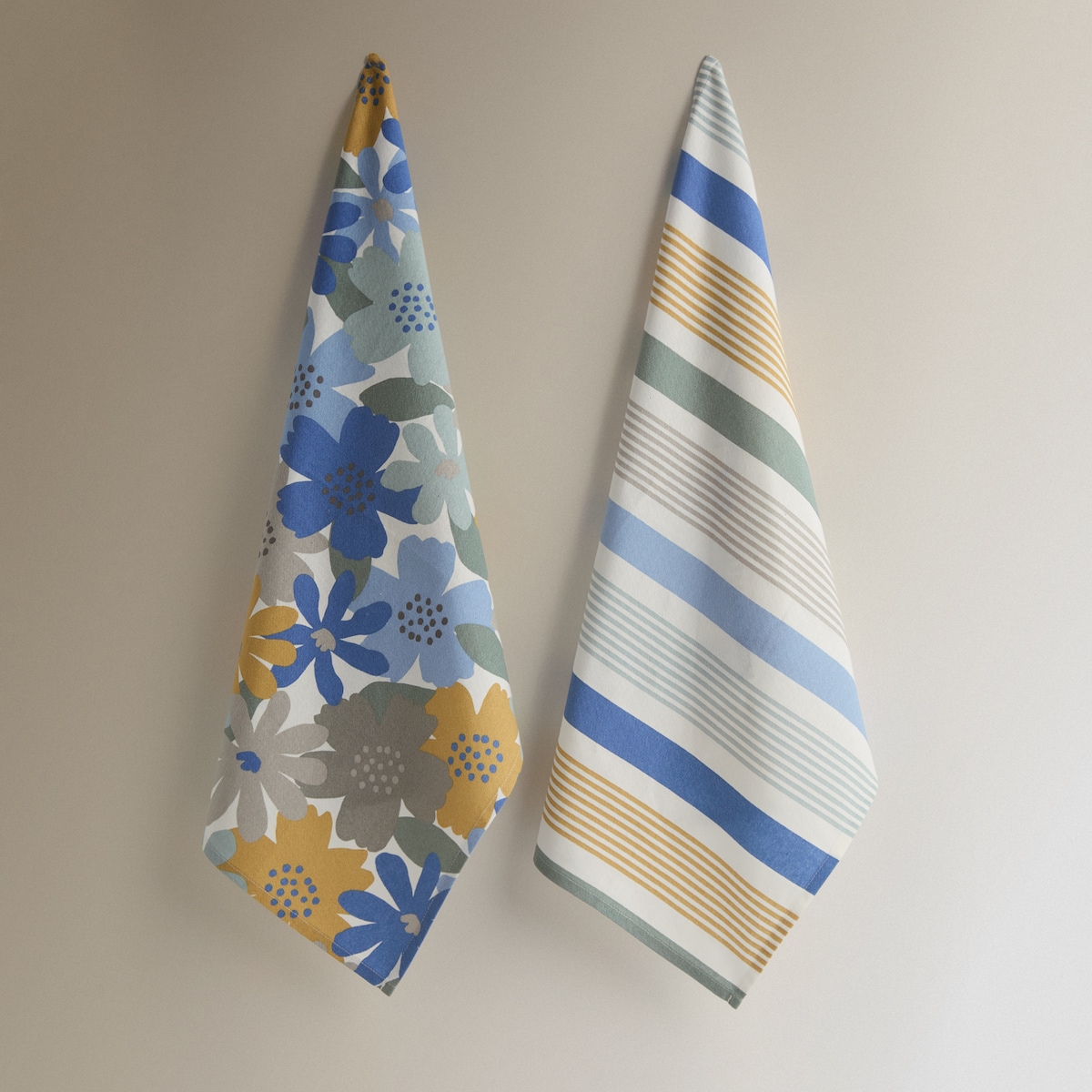 Set 2 paños sarga algodón Finn Multicolor-2