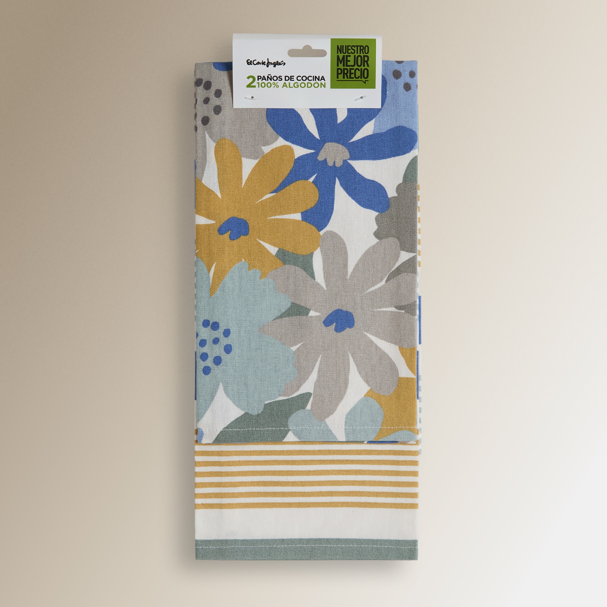 Set 2 paños sarga algodón Finn Multicolor-6