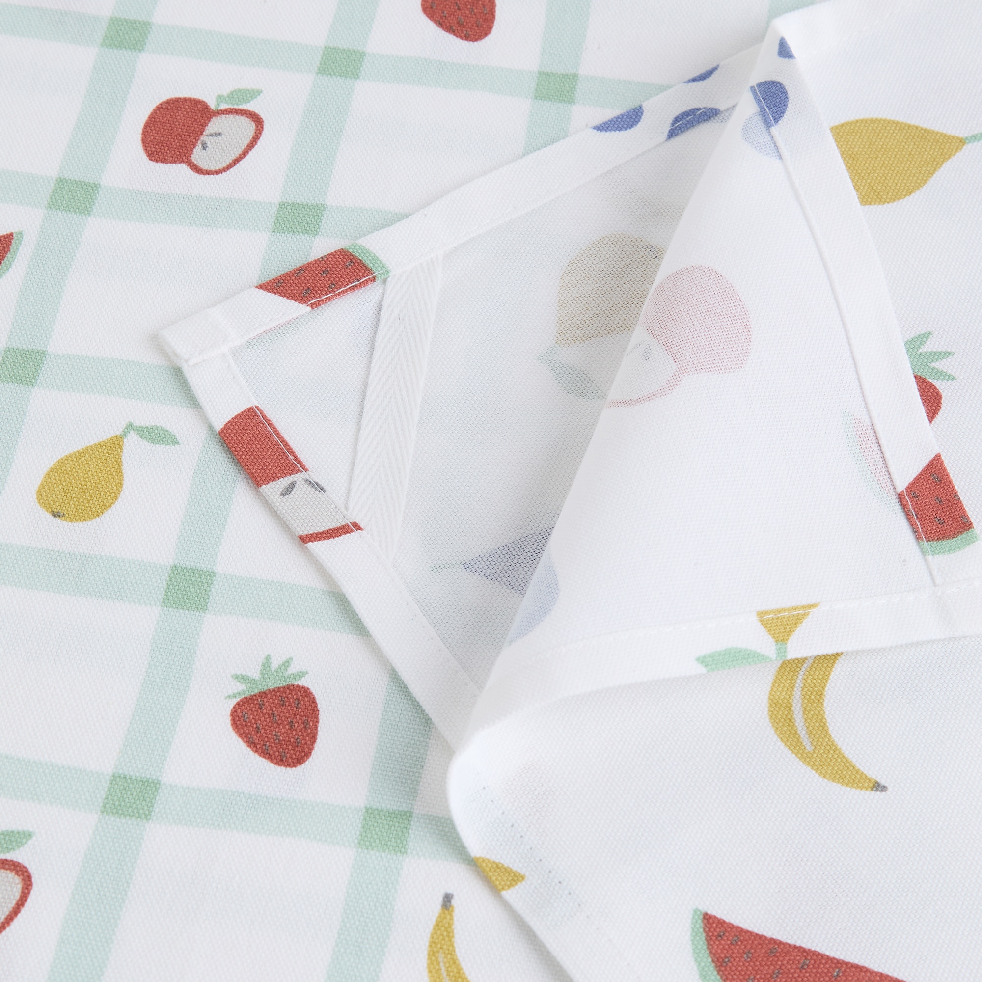 Conjunto de 2 Panos de Sarja de Algodão Picnic Verde-3