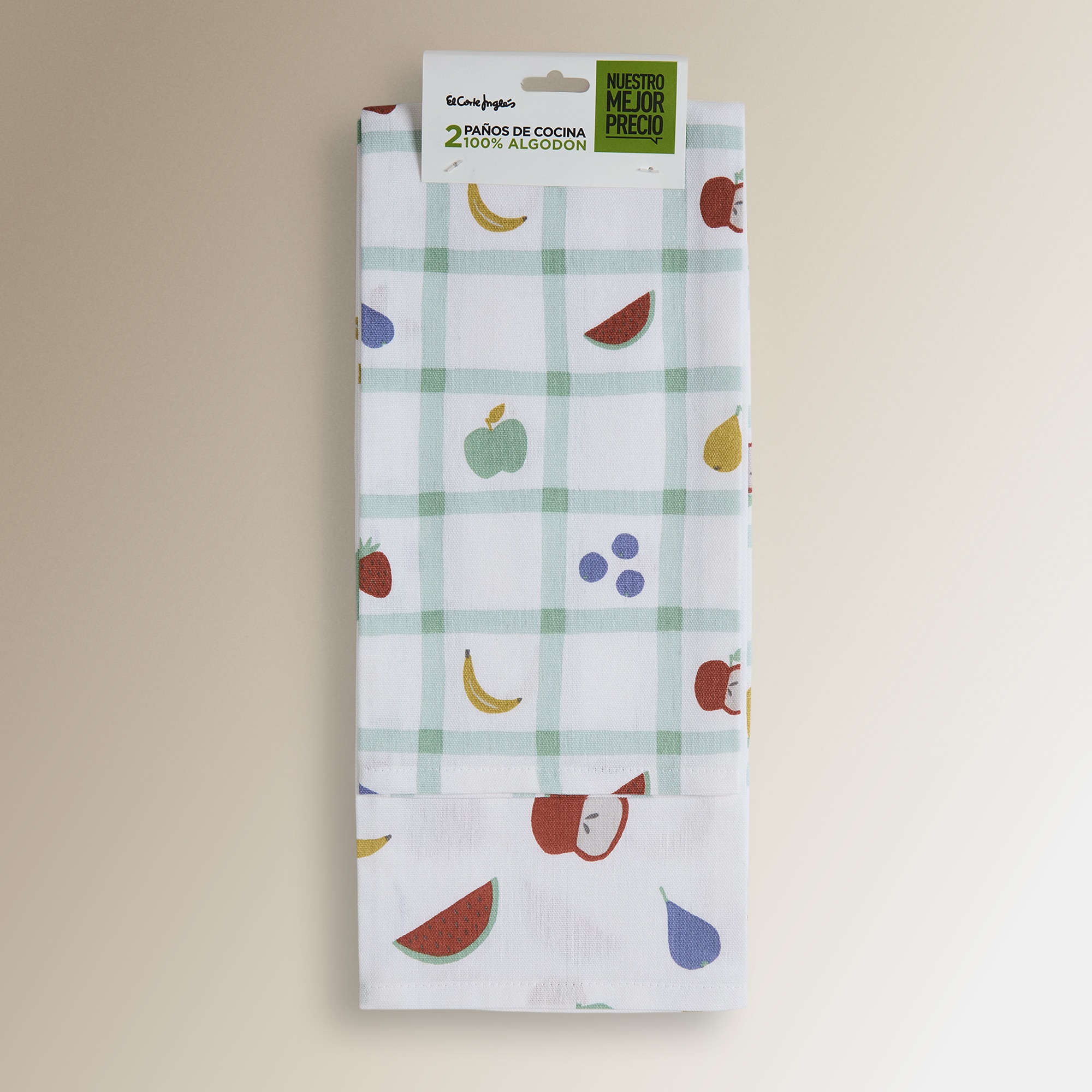 Conjunto de 2 Panos de Sarja de Algodão Picnic Verde-6