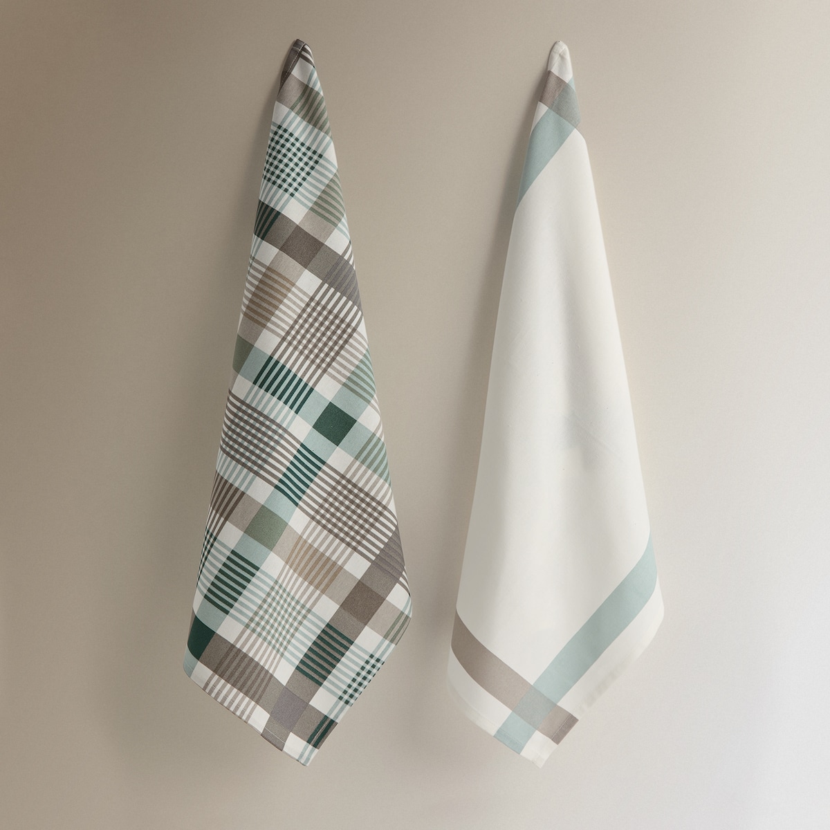 Set 2 paños sarga algodón Dylan Topo-2