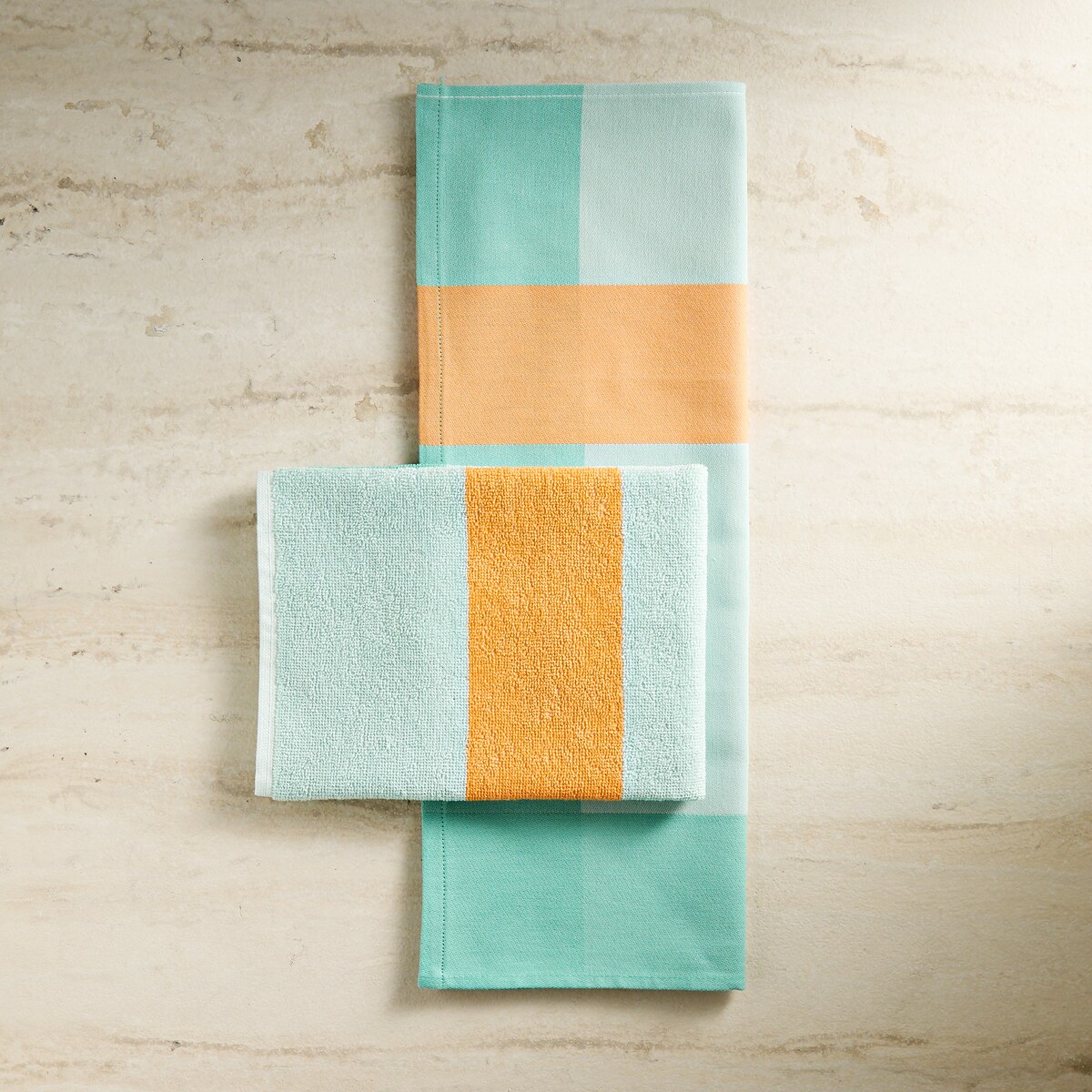 Set 2 paños rizo y sarga algodón Ice Cream El Corte Inglés Azul-1