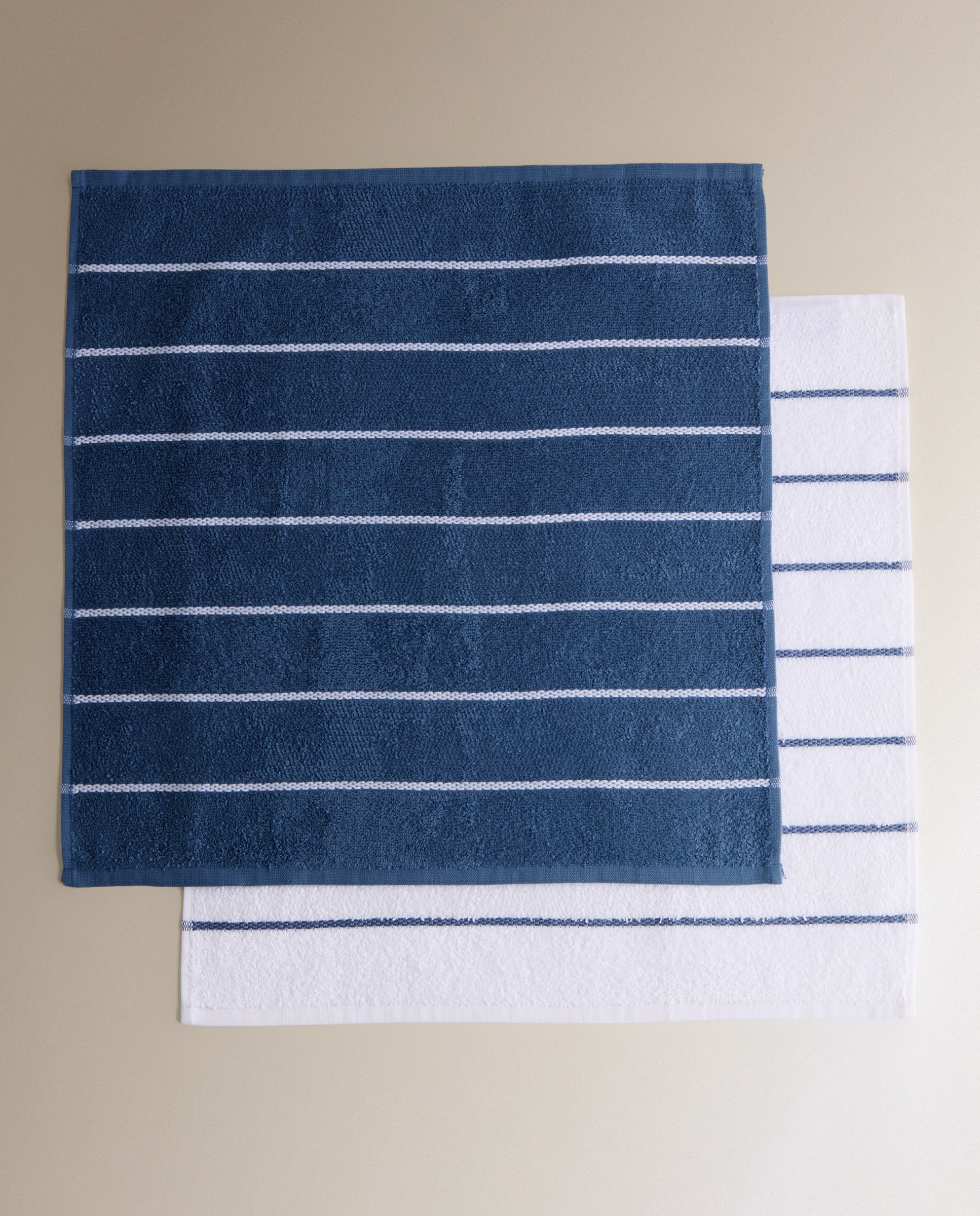 Set 2 paños rizo algodón Nest - Azul 50 x 50 cm Azul-5