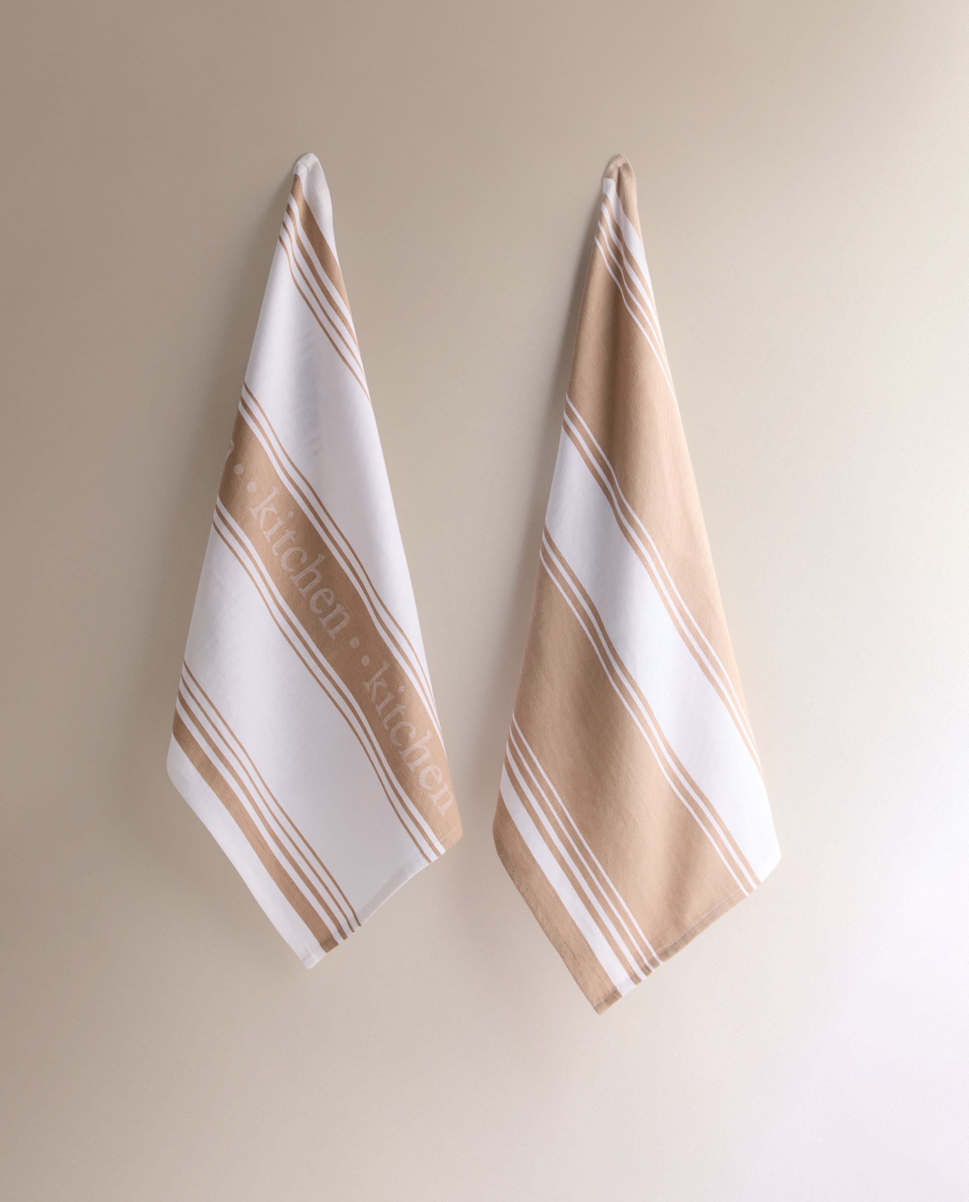 Set de 2 paños de cocina algodón Kitsail El Corte Inglés - Beige 50 x 70 cm Beige-2