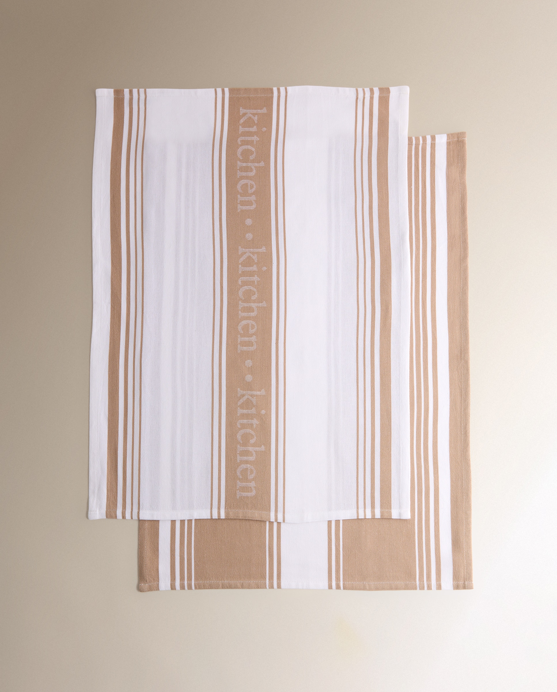 Set de 2 paños de cocina algodón Kitsail El Corte Inglés - Beige 50 x 70 cm Beige-5