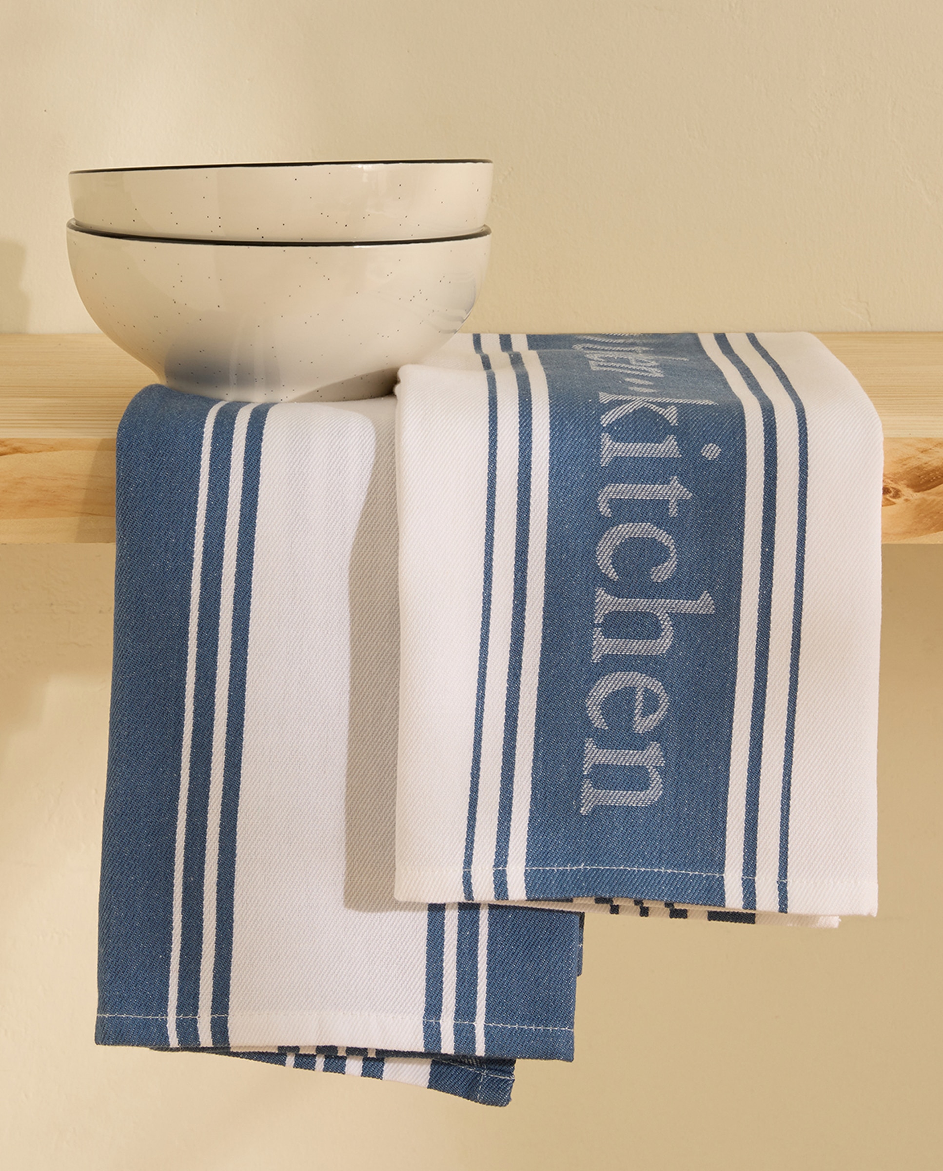 Set de 2 paños de cocina algodón Kitsail El Corte Inglés - Azul 50 x 70 cm Azul-1