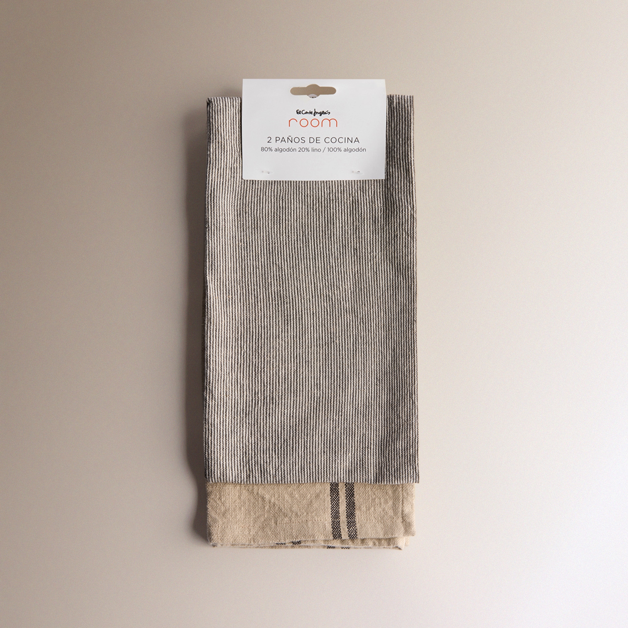 Imagen 6 de Set 2 paños sarga algodón Norway - Gris 50 x 70 cm Gris