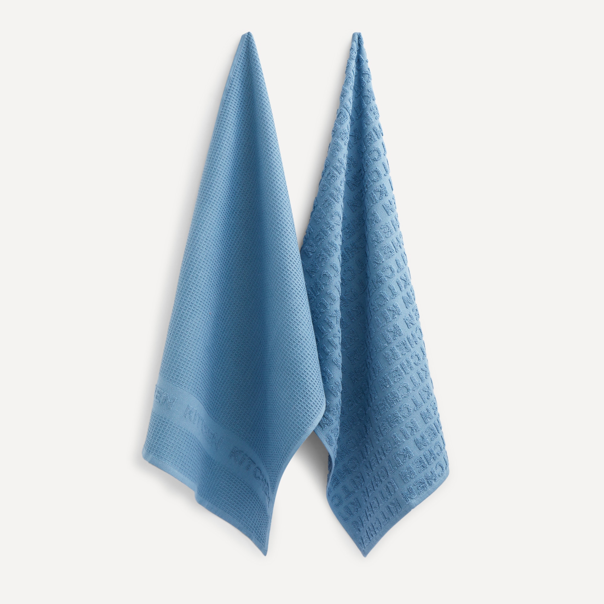 Conjunto de 2 Panos de Cozinha Kichy em Algodão Azul-médio-1