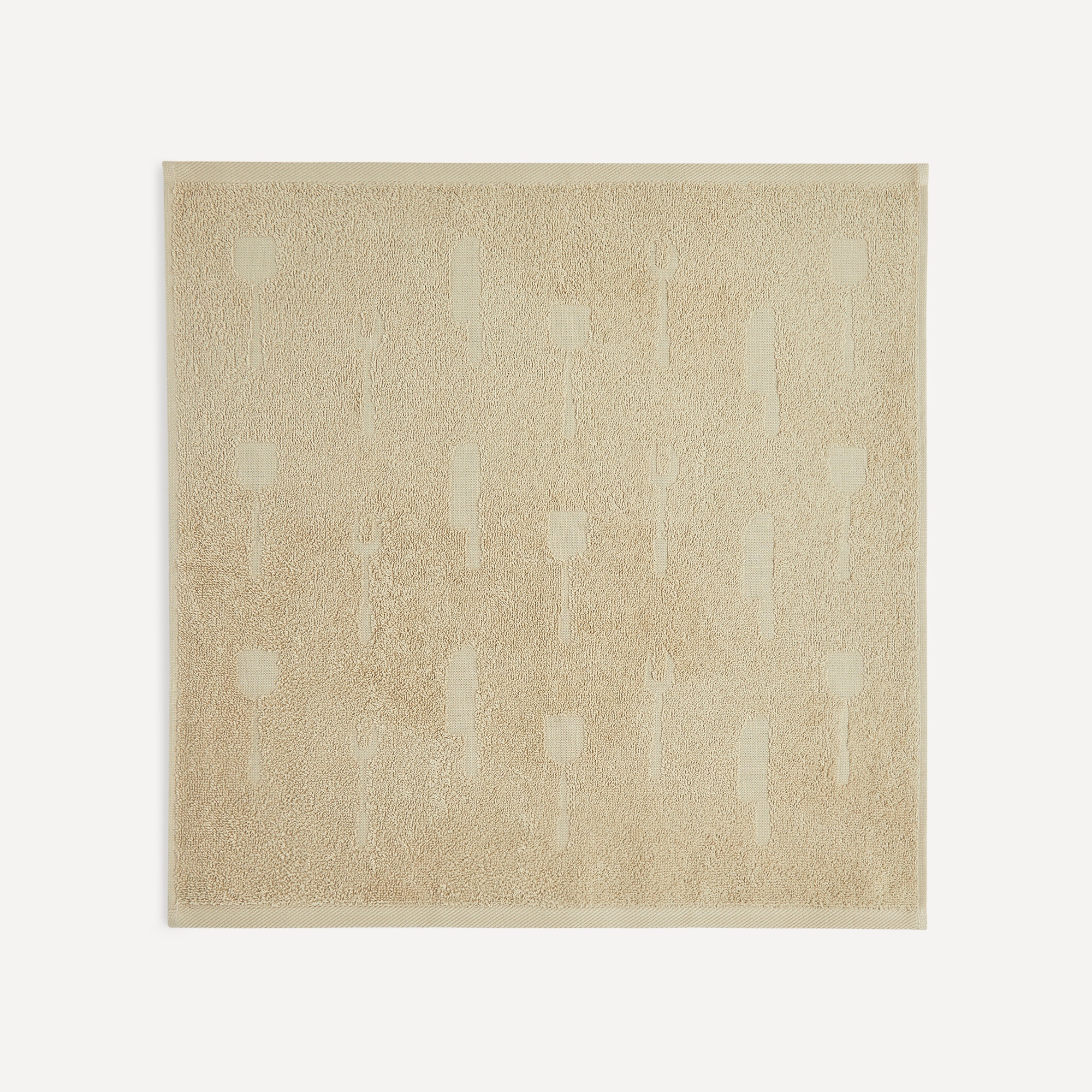 Conjunto de 2 Panos de Tecido Turco de Algodão Carve Taupe-3