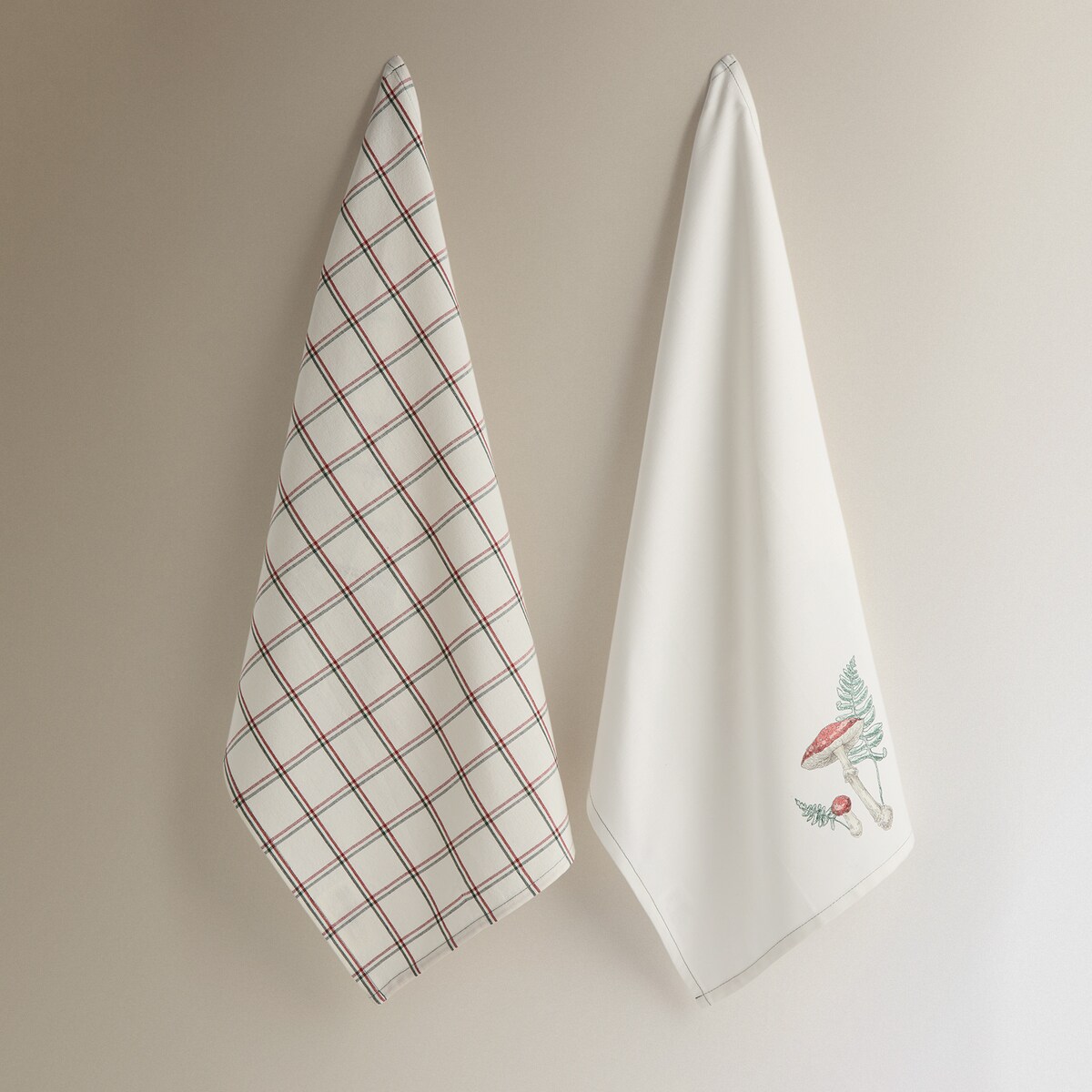 Set 2 paños de cocina Setas Multicolor-2