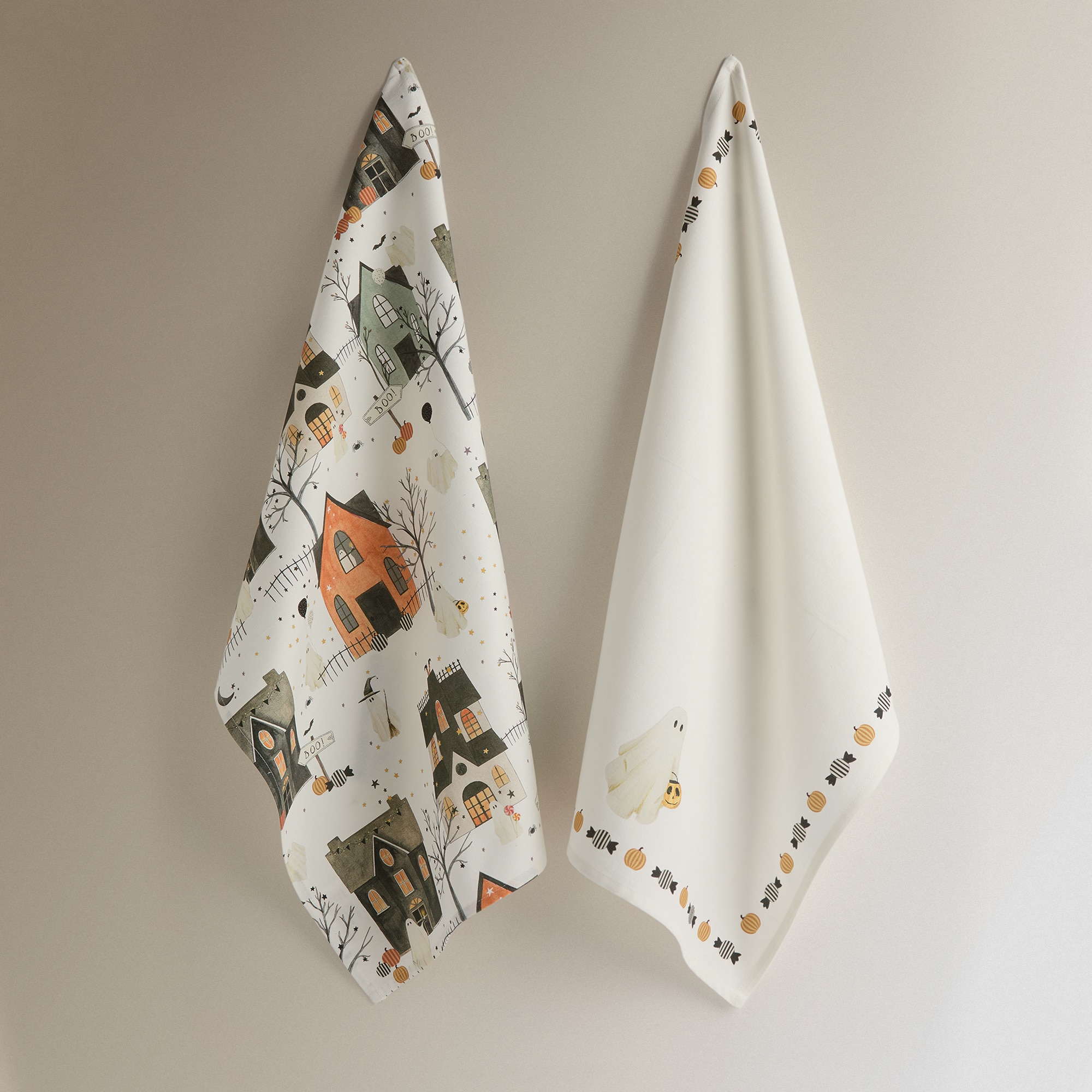 Conjunto de 2 Panos de Cozinha Halloween Multicolor-2