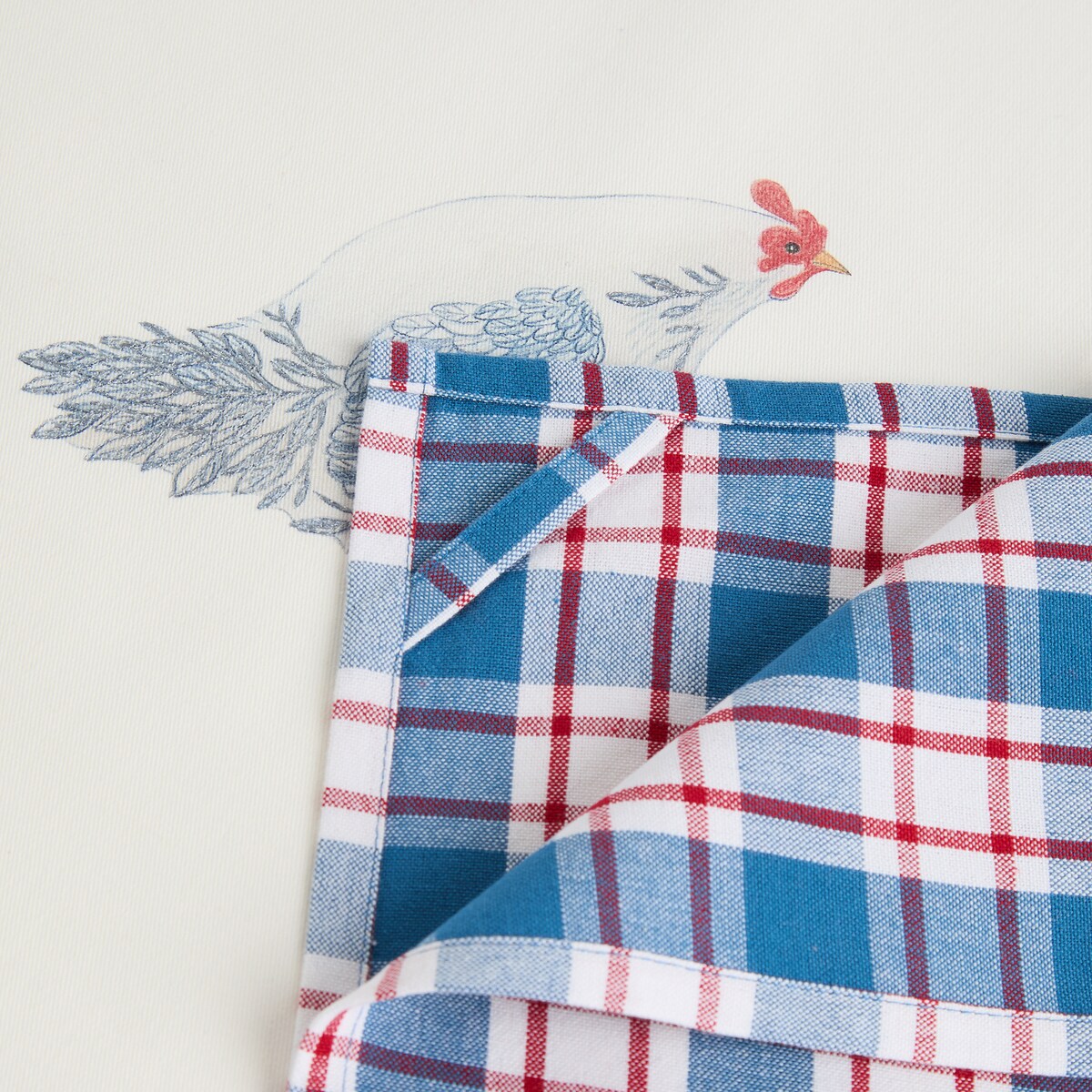 Conjunto de 2 Panos de Cozinha Hens Multicolor-3