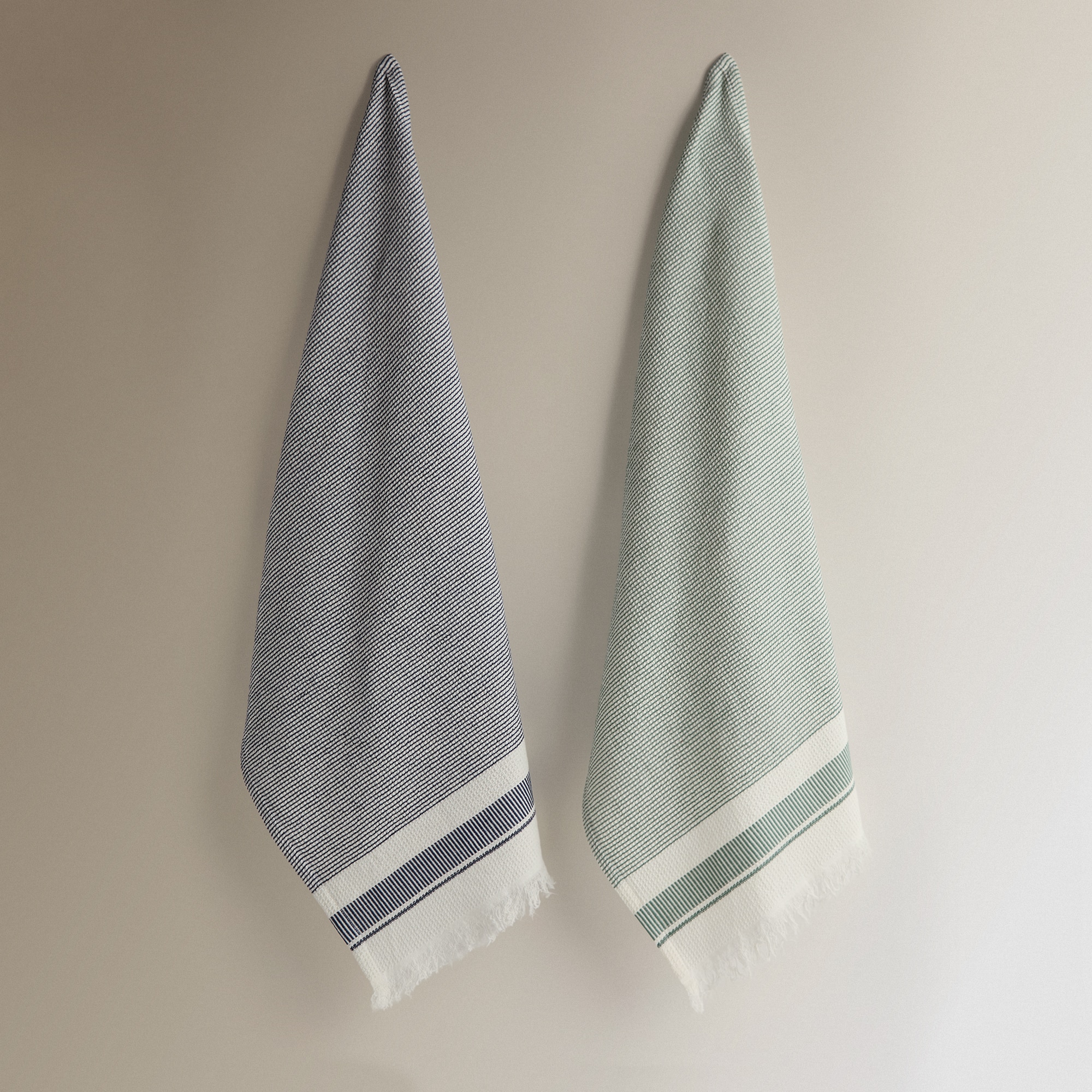 Conjunto de 2 Panos de Tecido Turco de Algodão Lora Verde-2