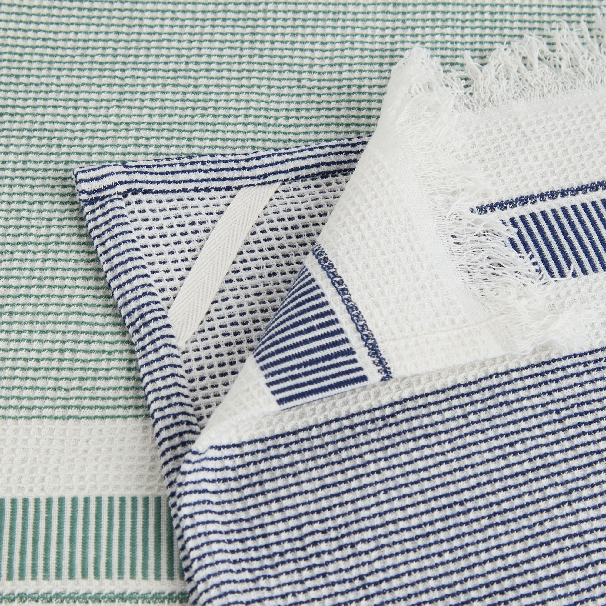 Conjunto de 2 Panos de Tecido Turco de Algodão Lora Verde-3