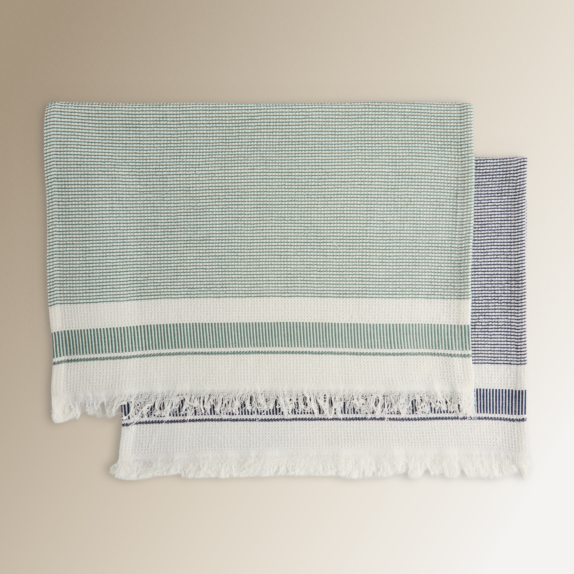 Conjunto de 2 Panos de Tecido Turco de Algodão Lora Verde-5