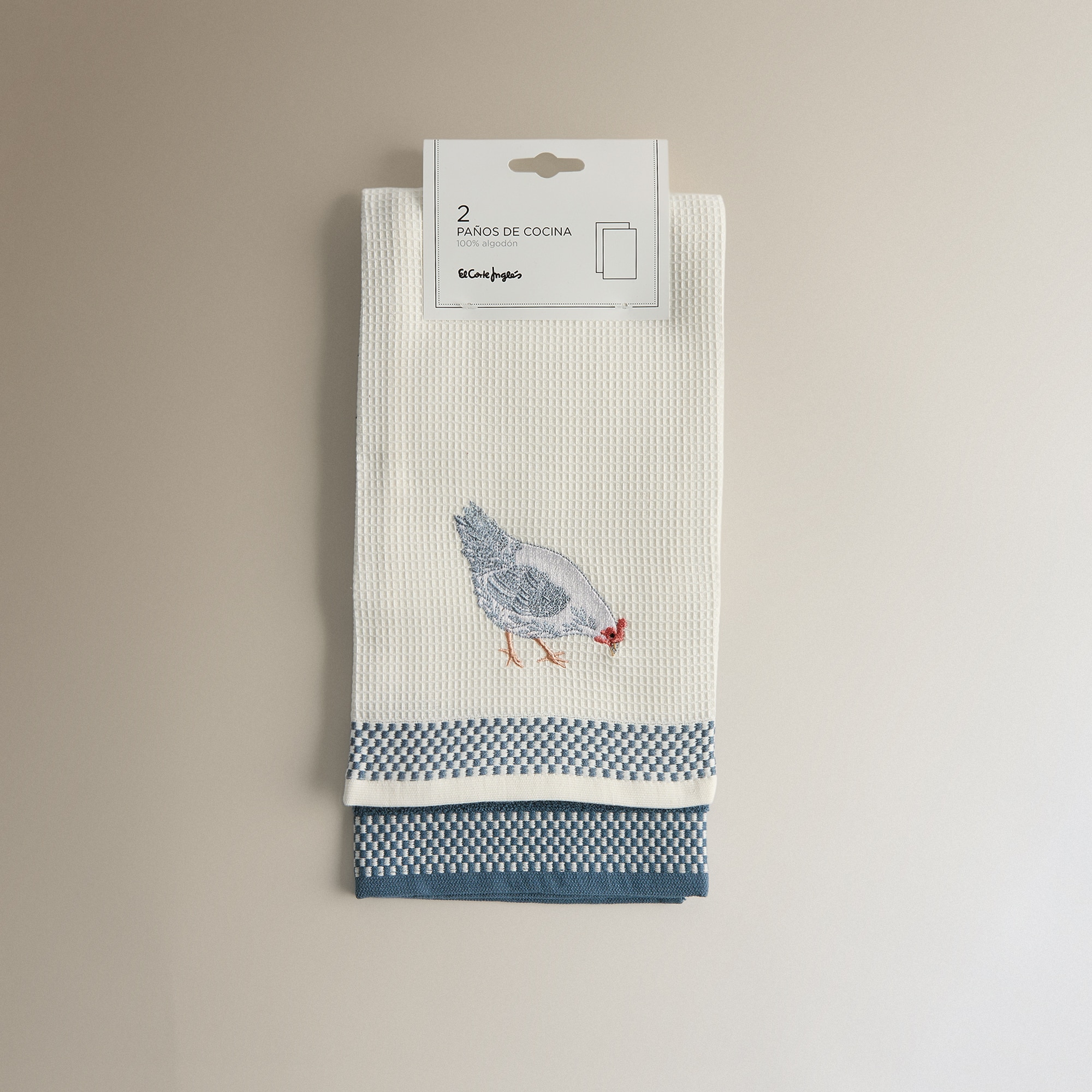 Conjunto de 2 Panos de Cozinha de Algodão Galinha Multicolor-6