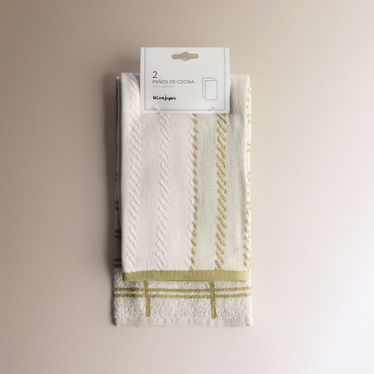 Conjunto de 2 Panos de Tecido Turco de Algodão Rander Verde-6