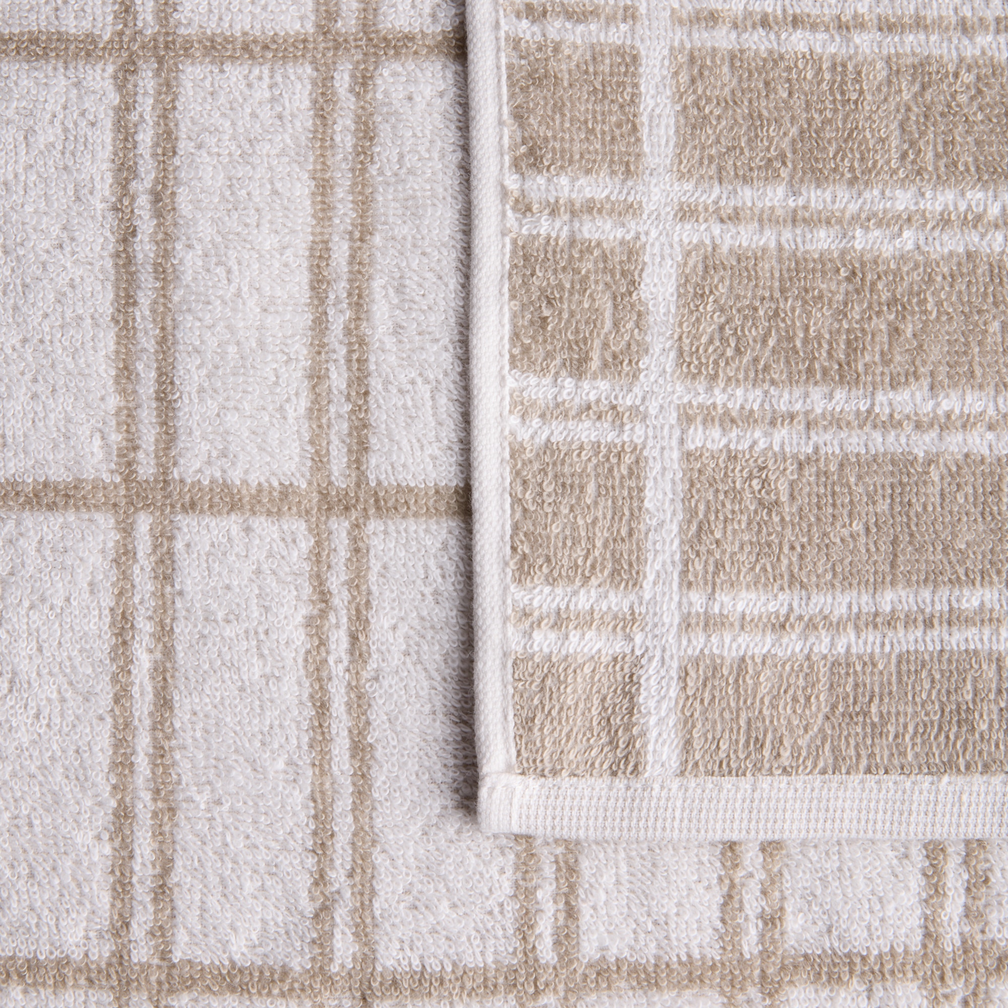 Conjunto de 2 Panos de Tecido Turco de Algodão Rander Bege-3