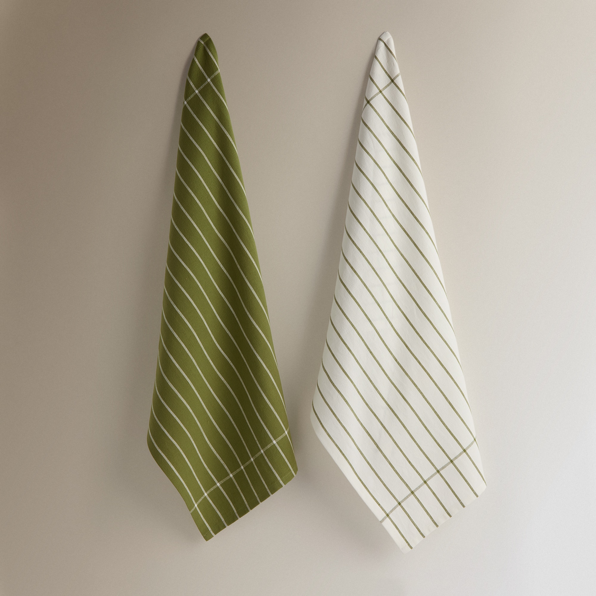 Conjunto de 2 Panos de Cozinha de Algodão Dover Verde-2