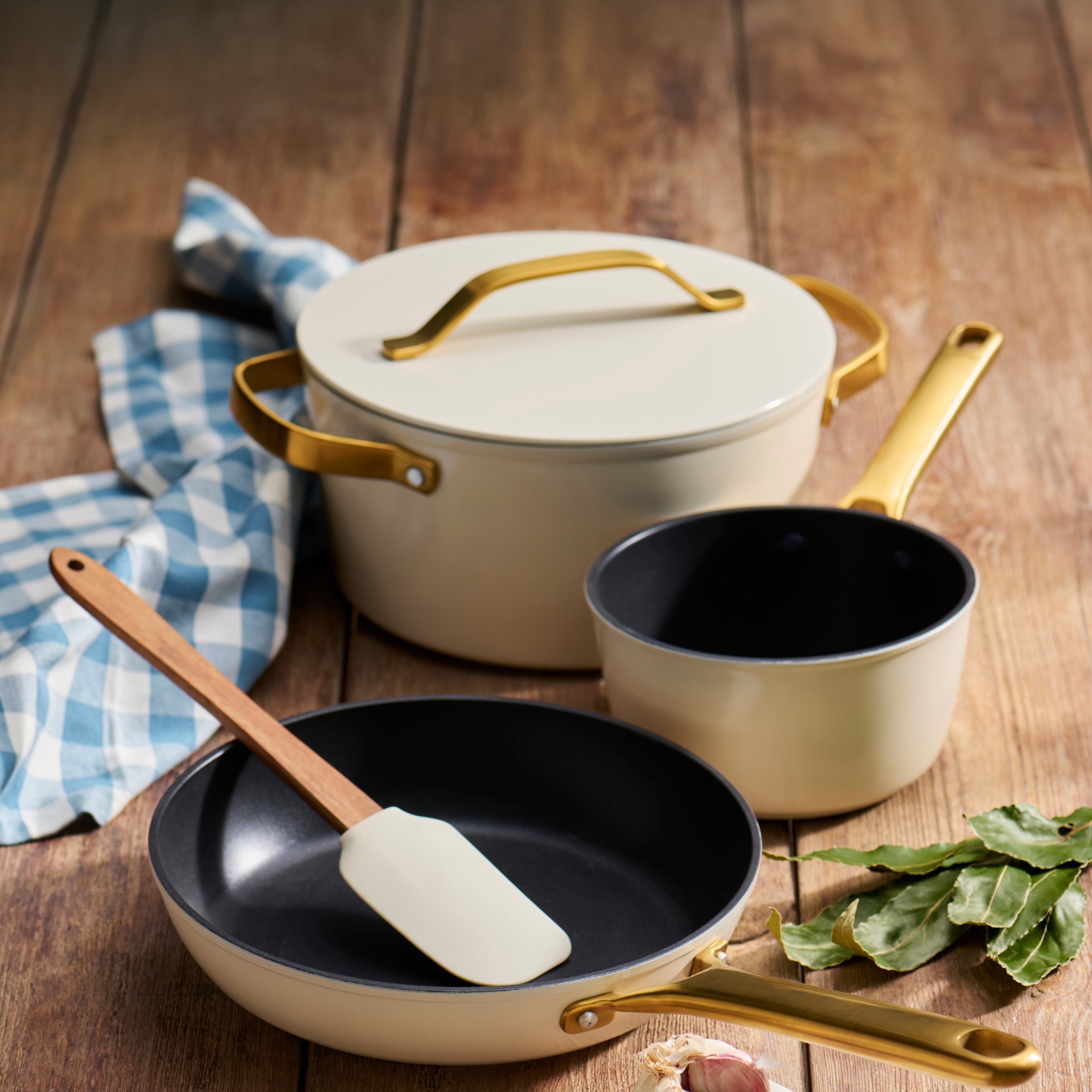 Conjunto de 2 Panos de Cozinha de Algodão Vichy Verde-7