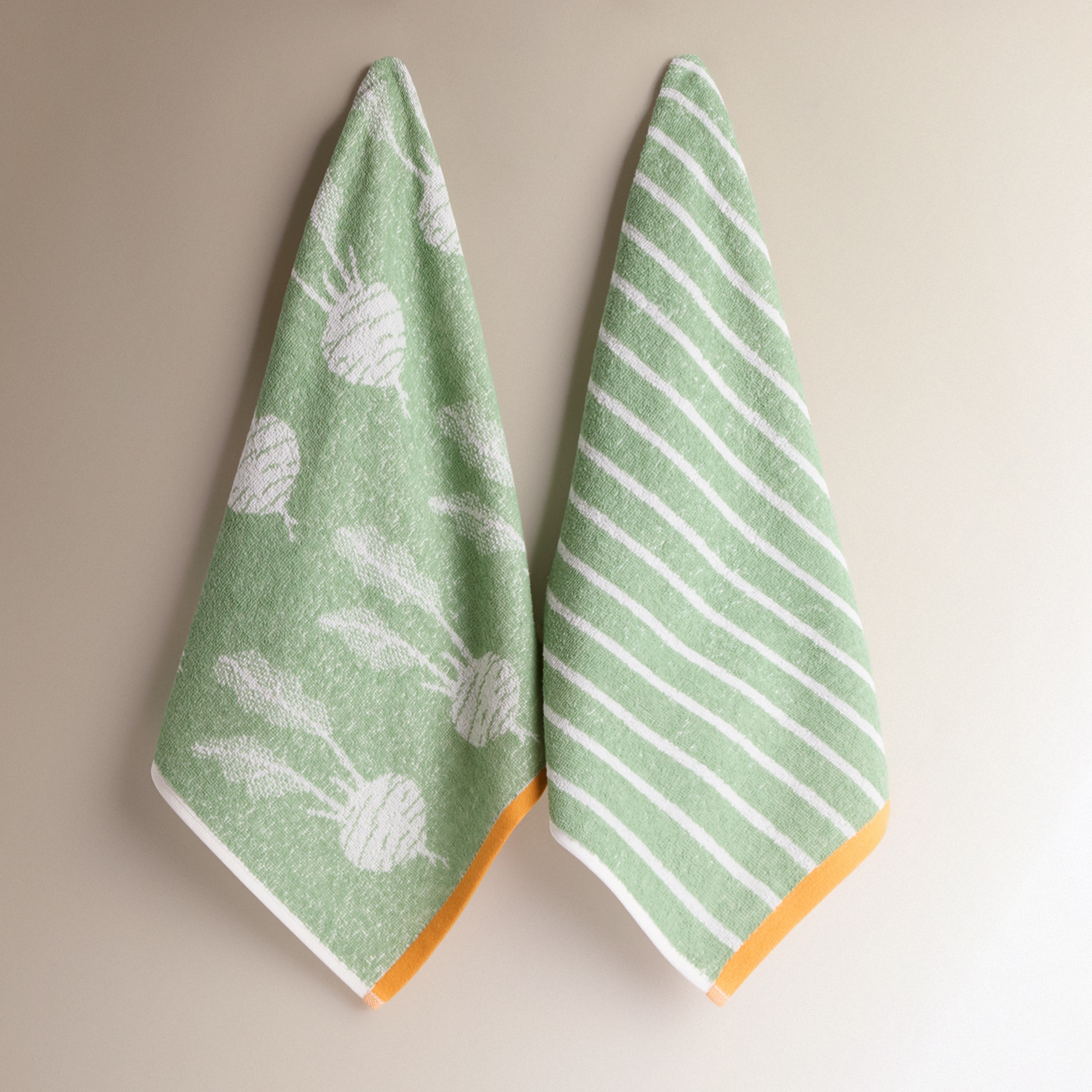 Conjunto de 2 Panos de Cozinha de Algodão Beterraba Multicolor-2