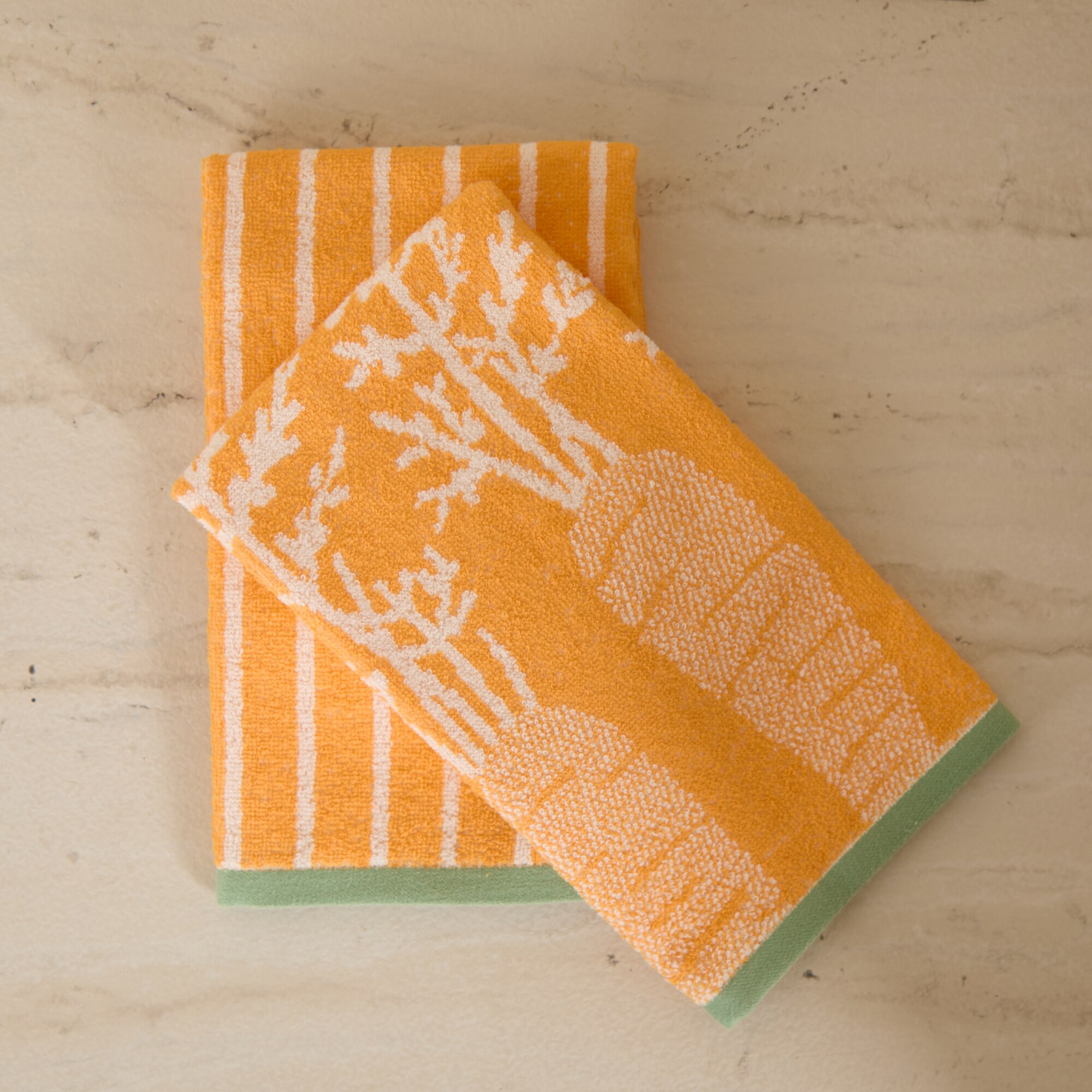 Conjunto de 2 Panos de Cozinha de Algodão Carrots Multicolor-1