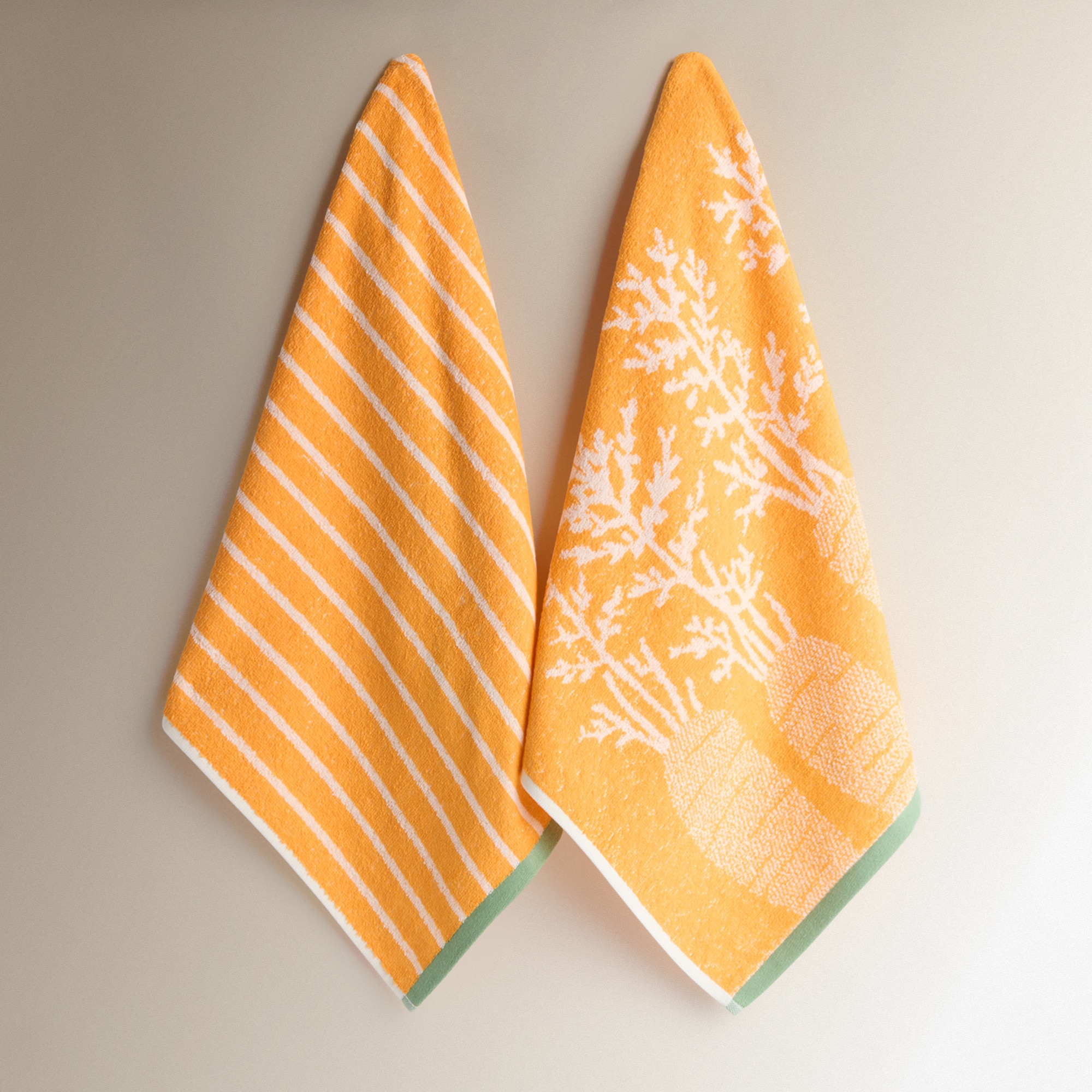 Conjunto de 2 Panos de Cozinha de Algodão Carrots Multicolor-2