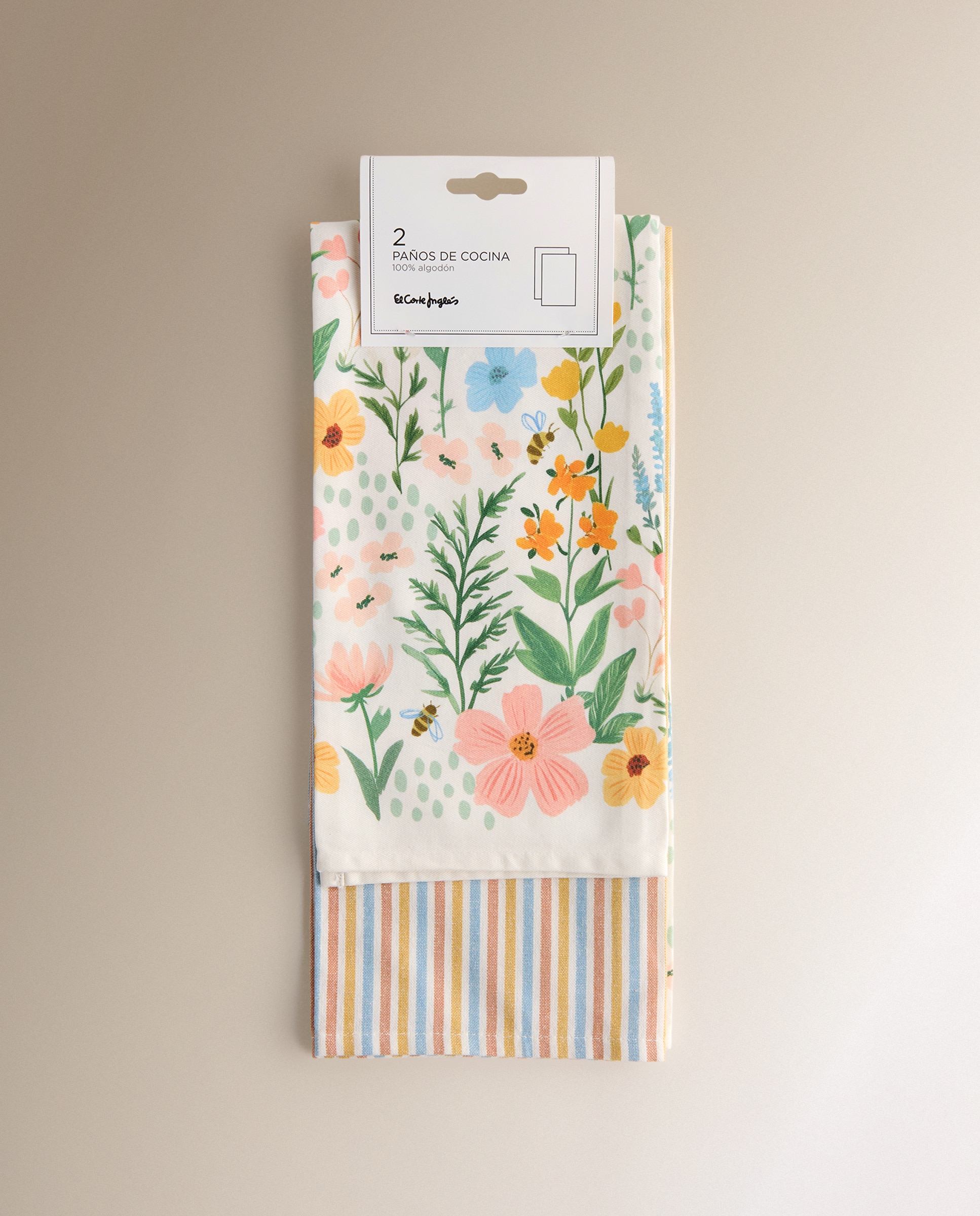 Conjunto de 2 Panos de Cozinha de Sarja de Algodão Florzinhas Multicolor-6