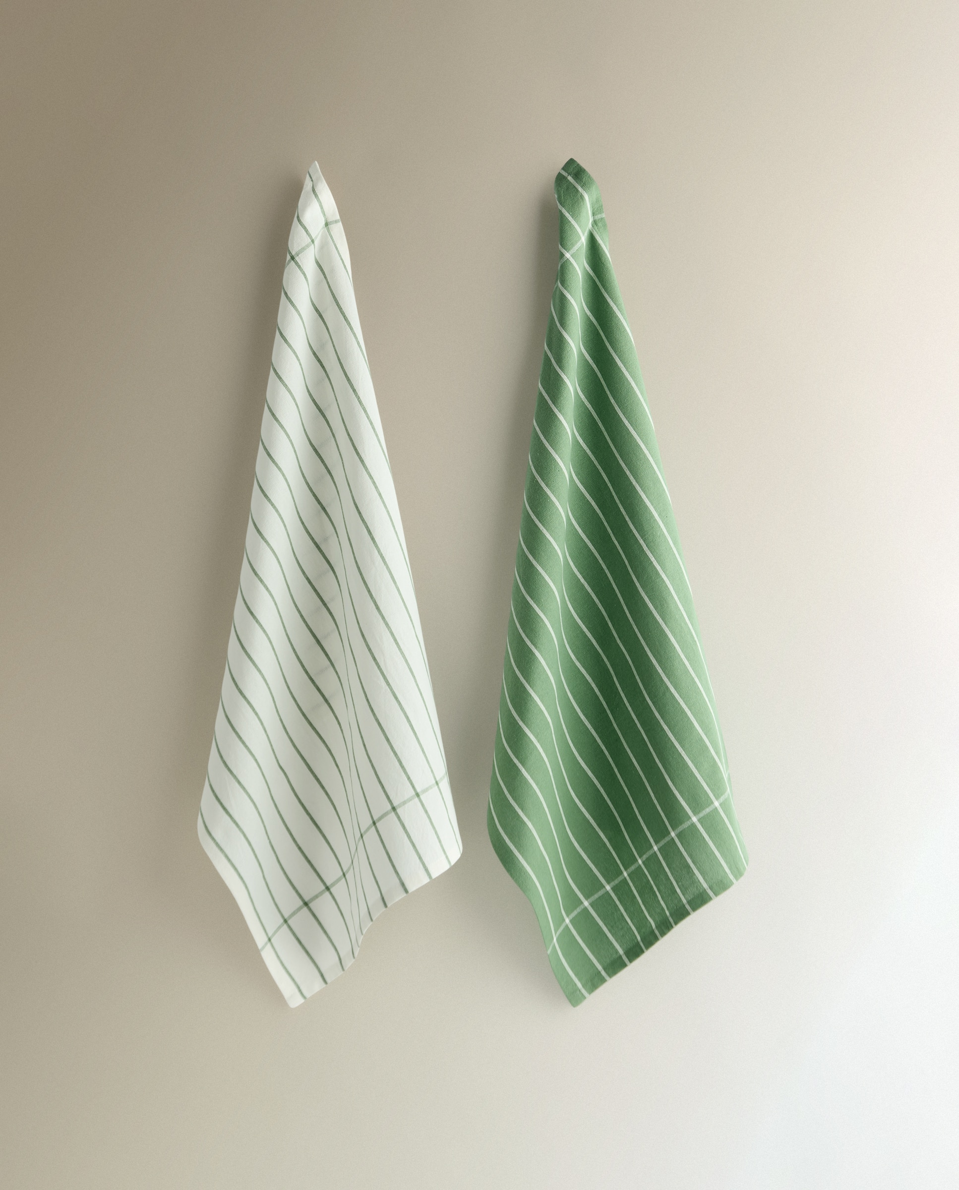 Conjunto de 2 Panos de Cozinha de Algodão Dover Verde-2