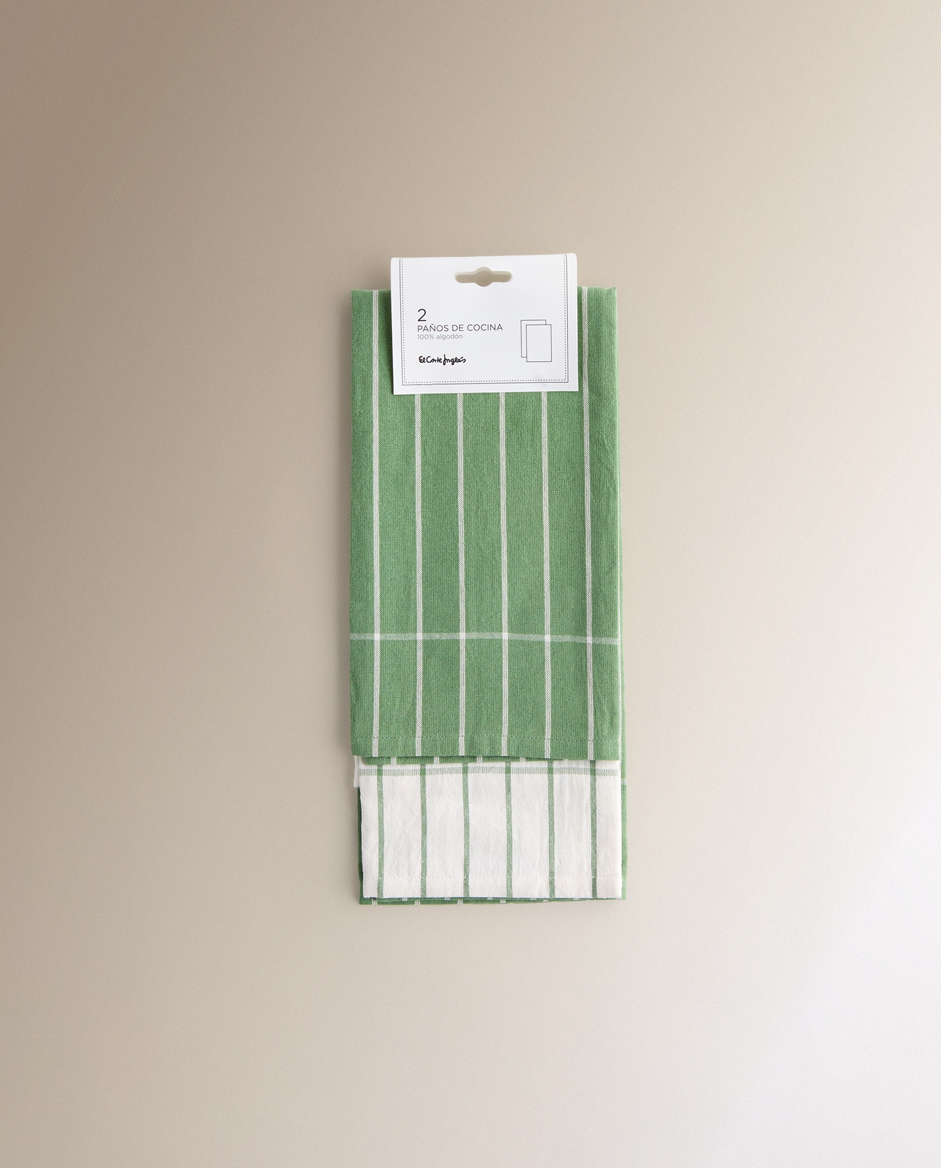Conjunto de 2 Panos de Cozinha de Algodão Dover Verde-6