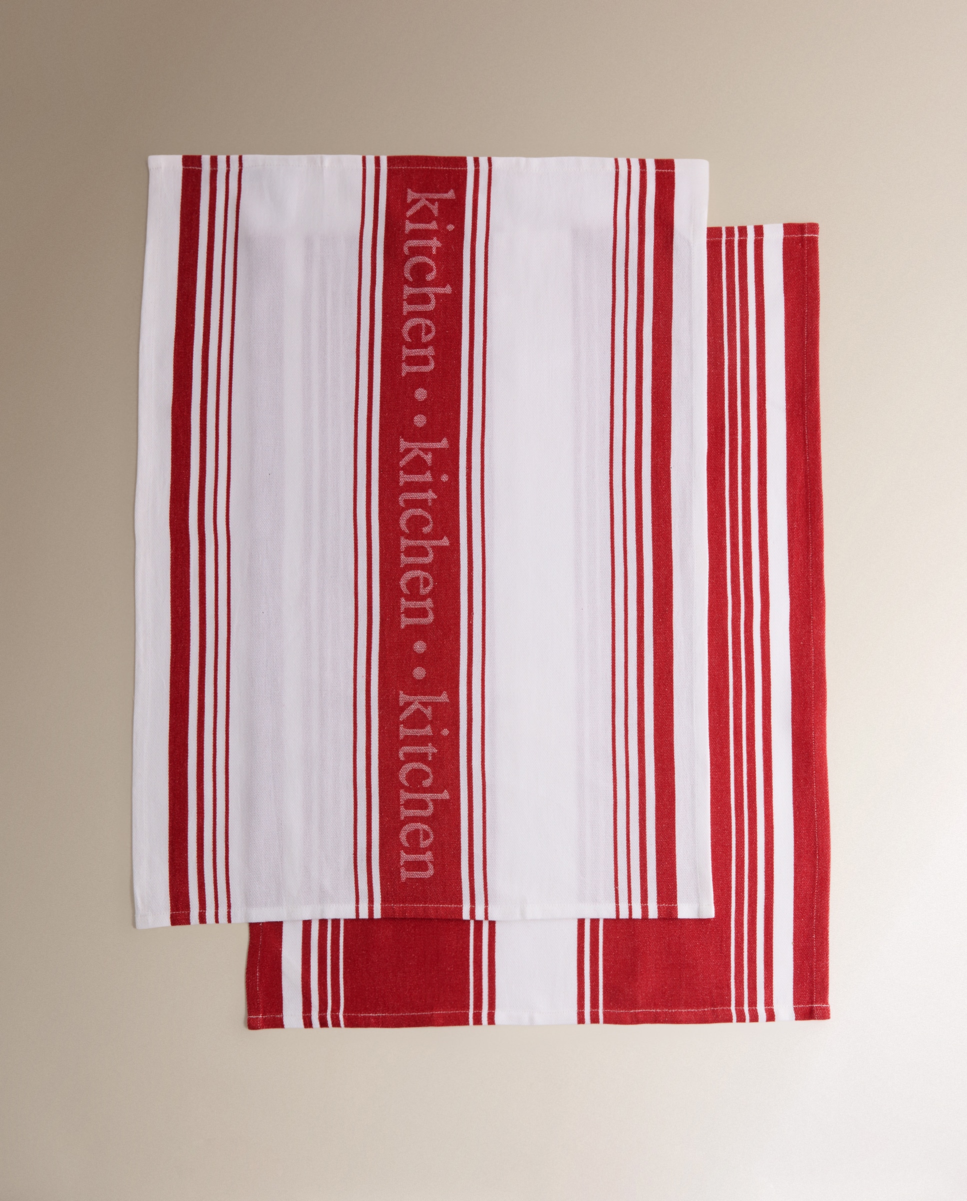 Conjunto de 2 Panos de Cozinha de Algodão Kitsail Vermelho-5