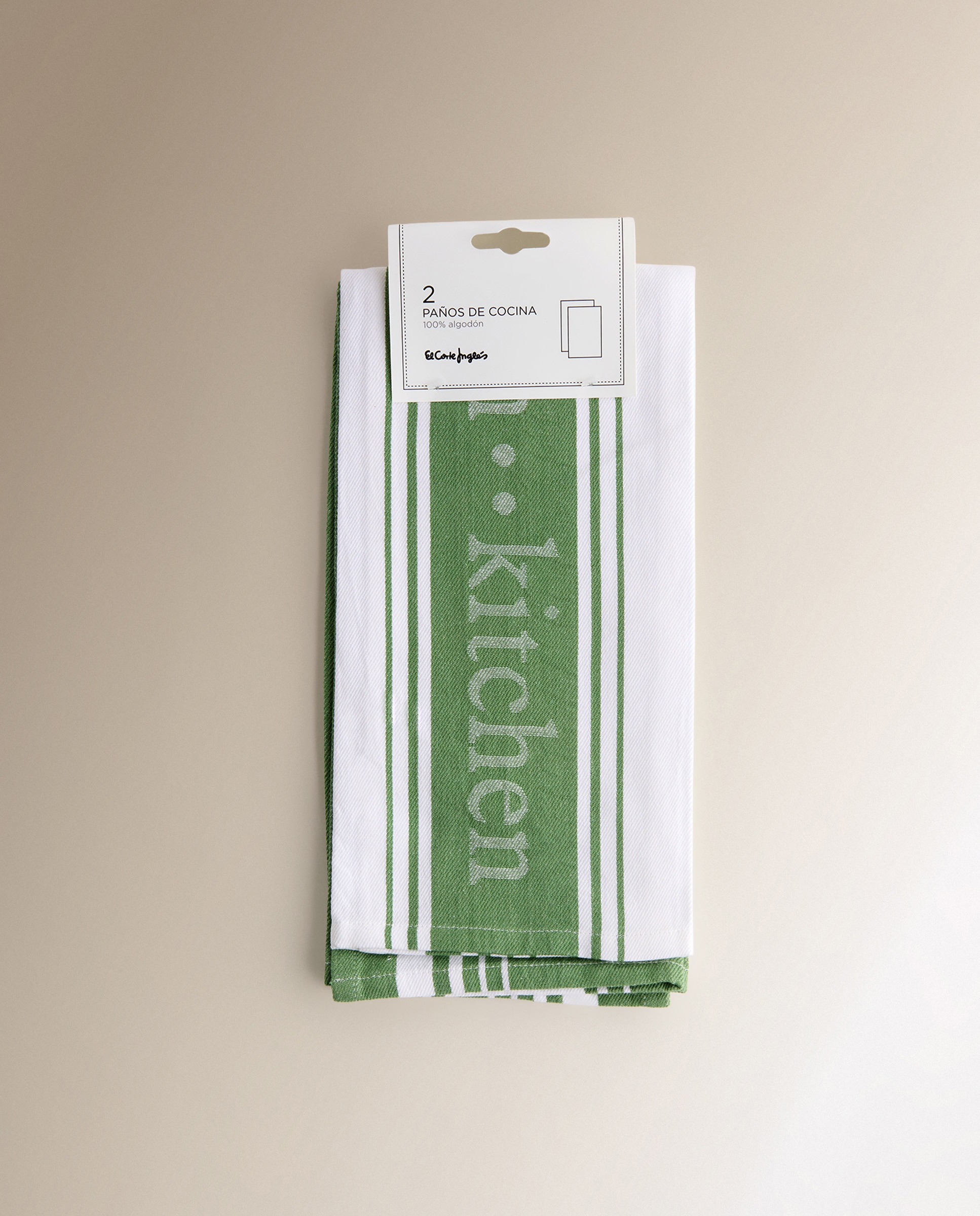 Set de 2 paños de cocina algodón Kitsail El Corte Inglés - Verde 50 x 70 cm Verde-6