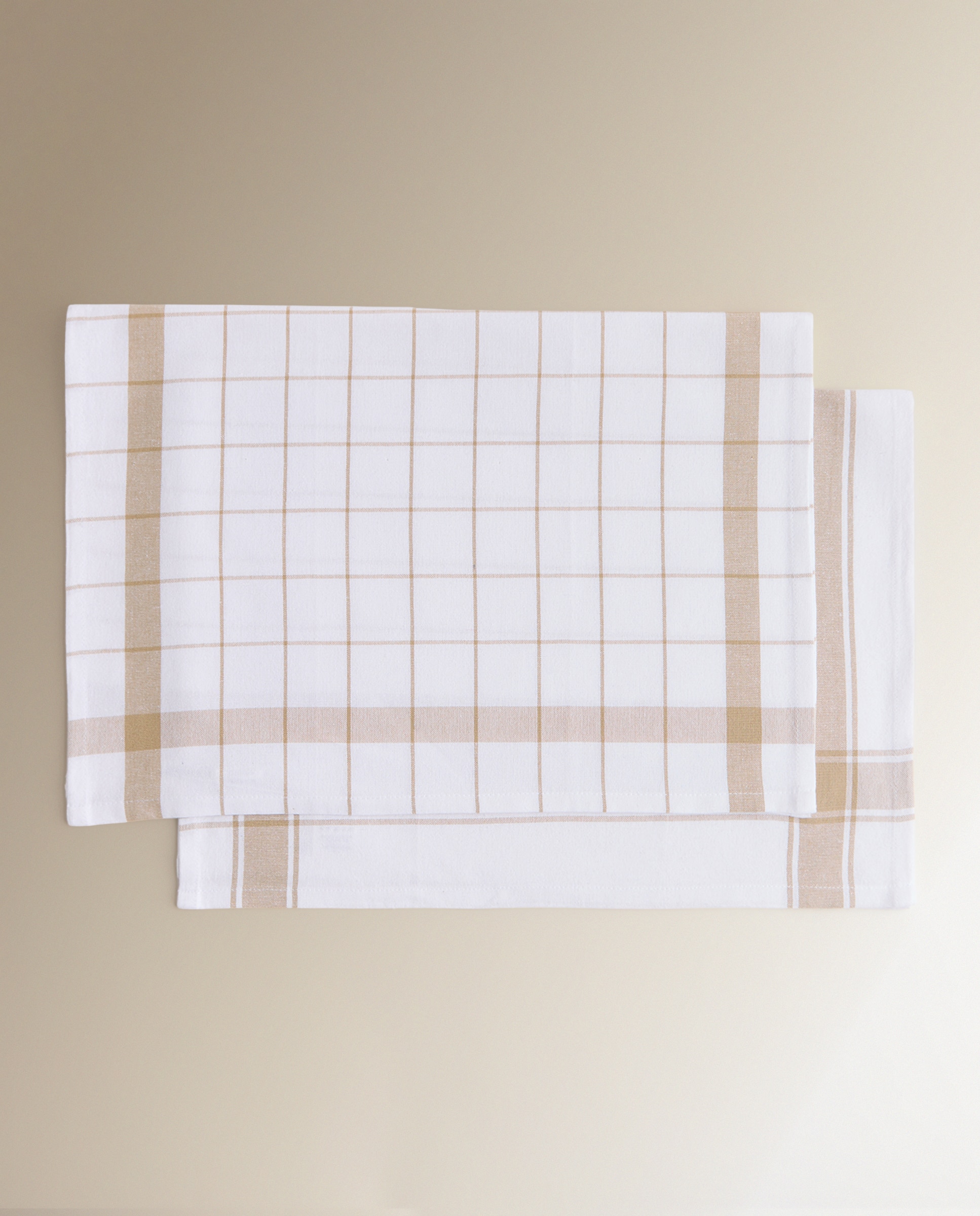 Set 2 paños sarga algodón Nova - Beige 50 x 70 cm Beige-5