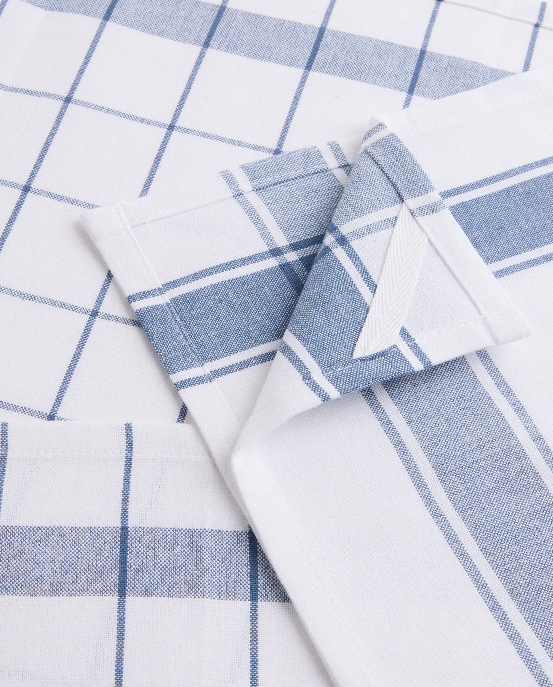 Set 2 paños sarga algodón Nova - Azul 50 x 70 cm Azul-3