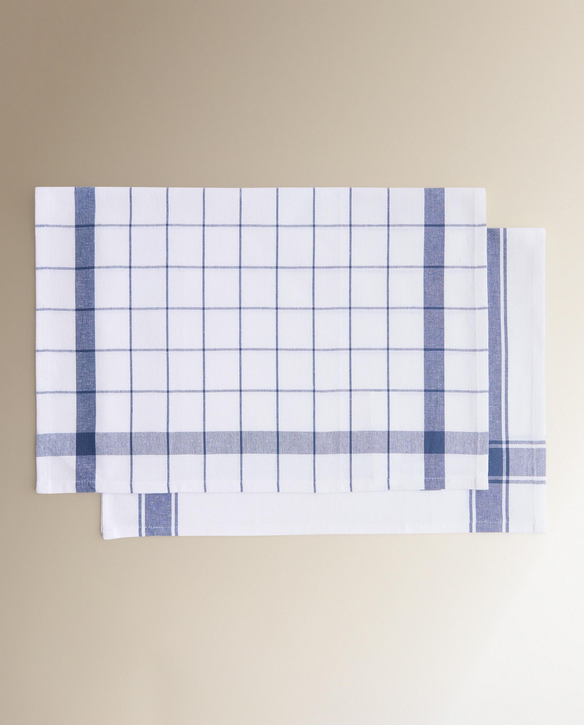 Set 2 paños sarga algodón Nova - Azul 50 x 70 cm Azul-5
