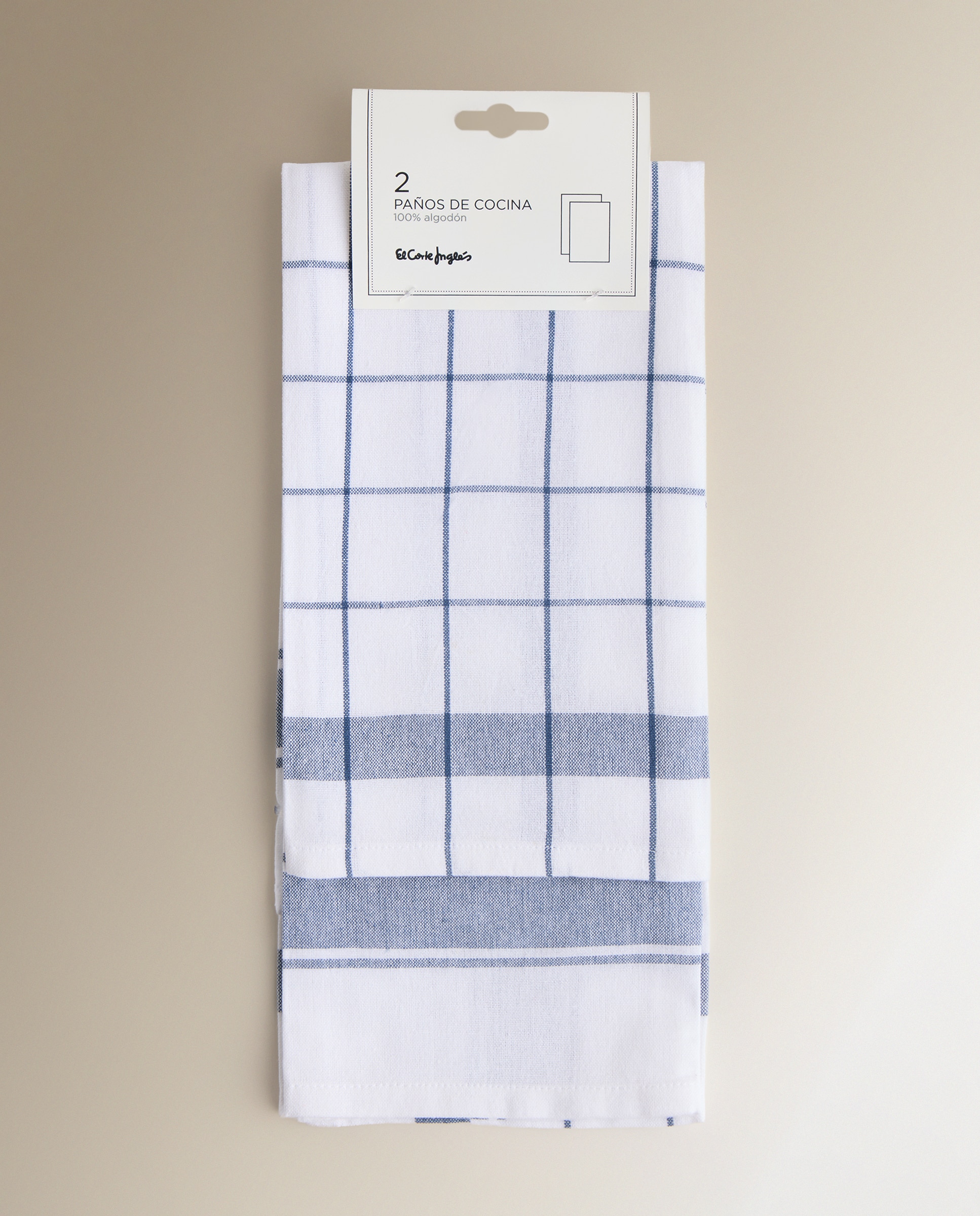 Set 2 paños sarga algodón Nova - Azul 50 x 70 cm Azul-6
