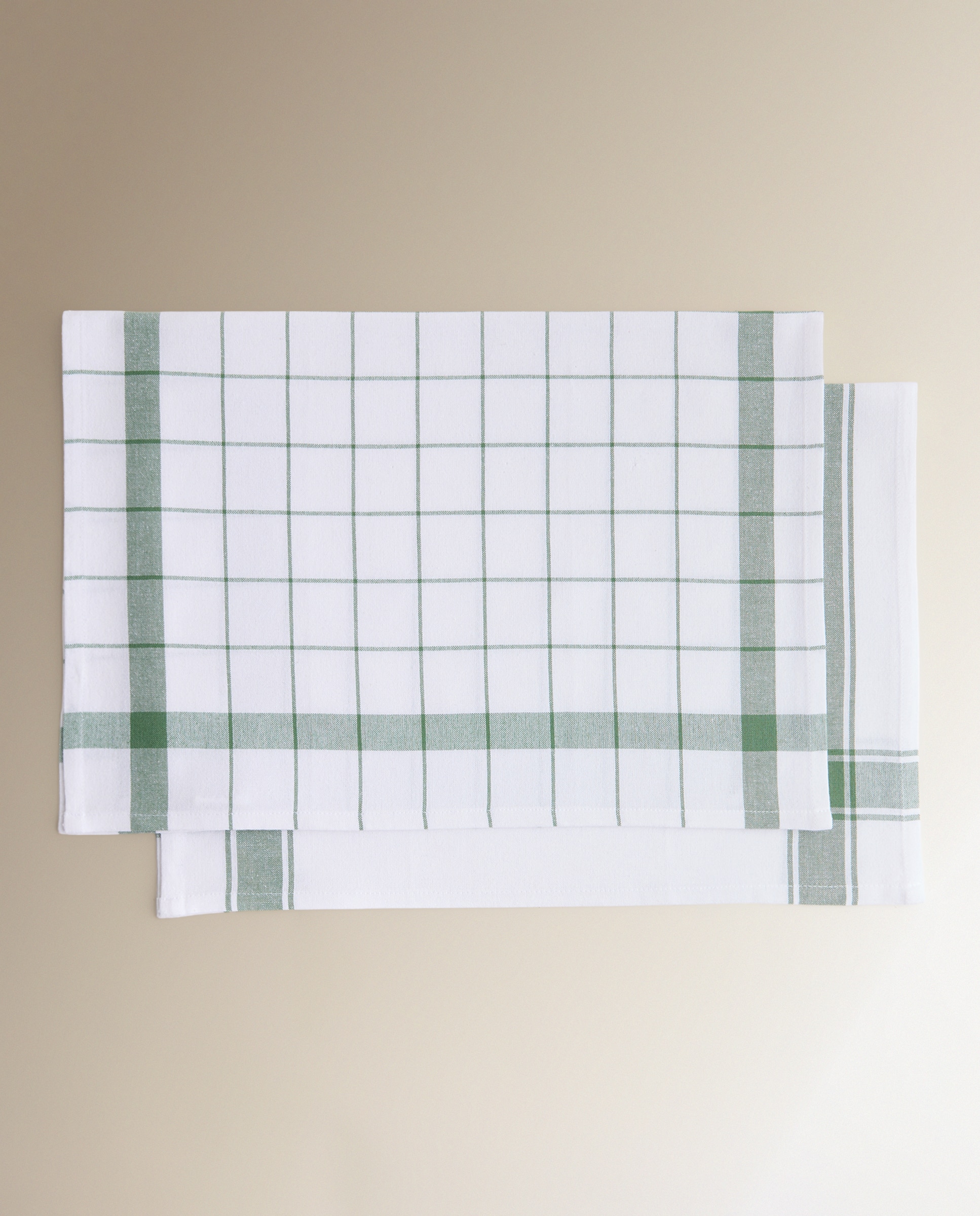 Set 2 paños sarga algodón Nova - Verde 50 x 70 cm Verde-5