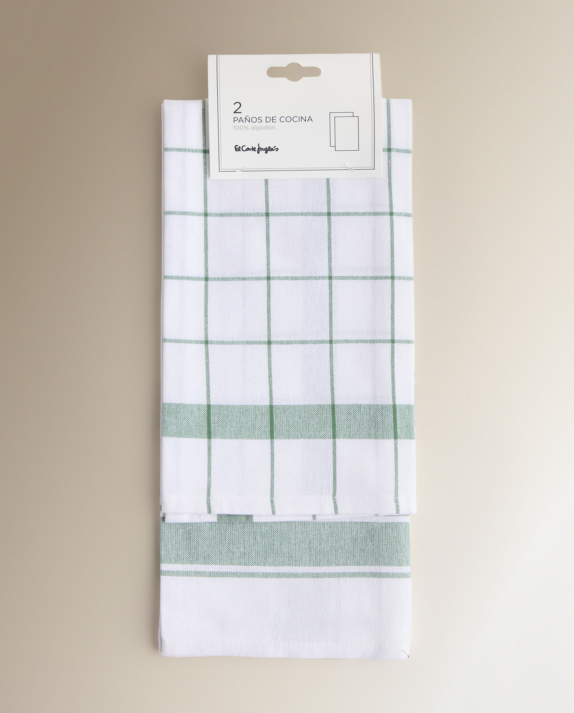Set 2 paños sarga algodón Nova - Verde 50 x 70 cm Verde-6