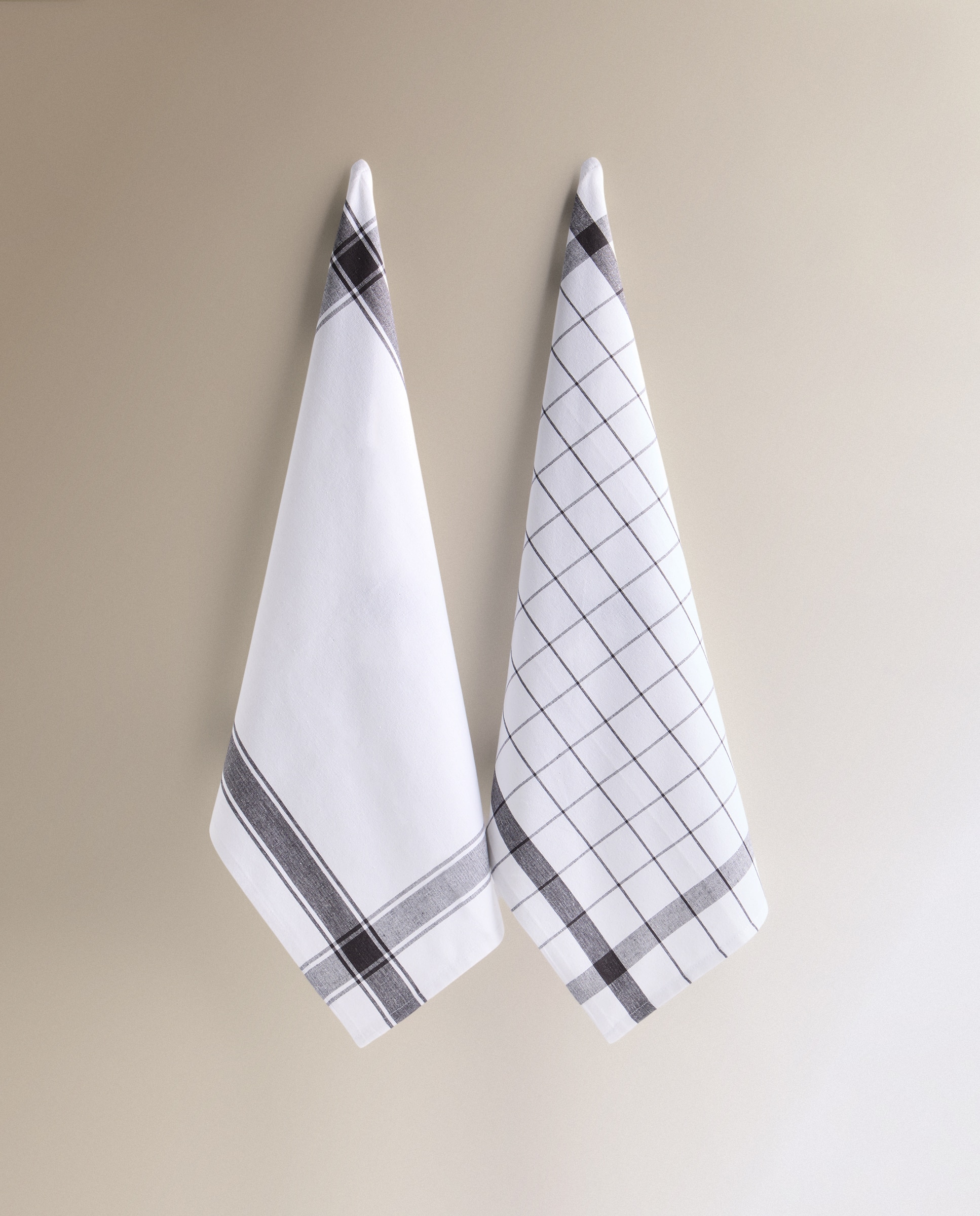 Conjunto de 2 Panos de Sarja de Algodão Nova Antracite-2