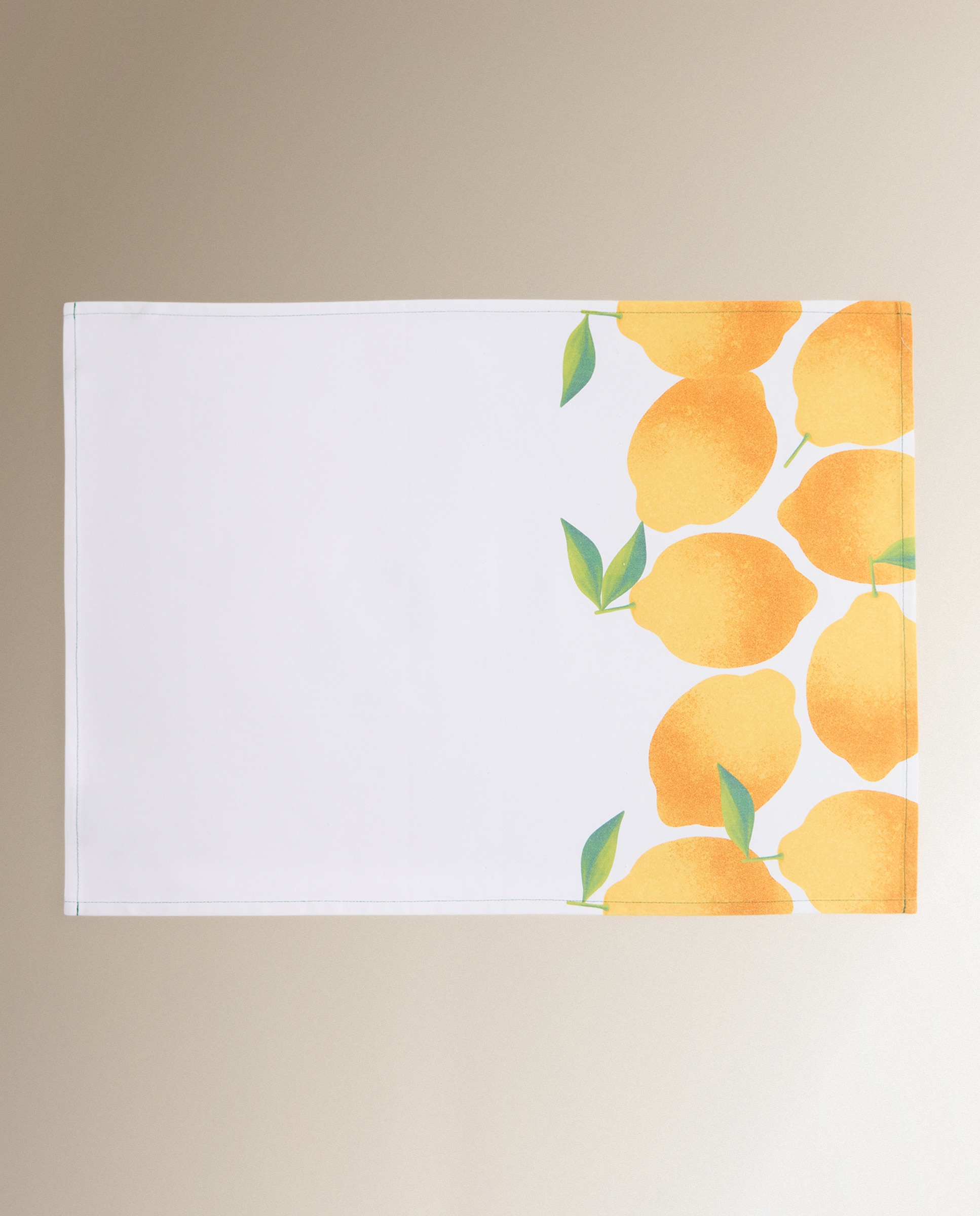 Conjunto de 2 Panos de Sarja de Algodão Limões Amarelo-4