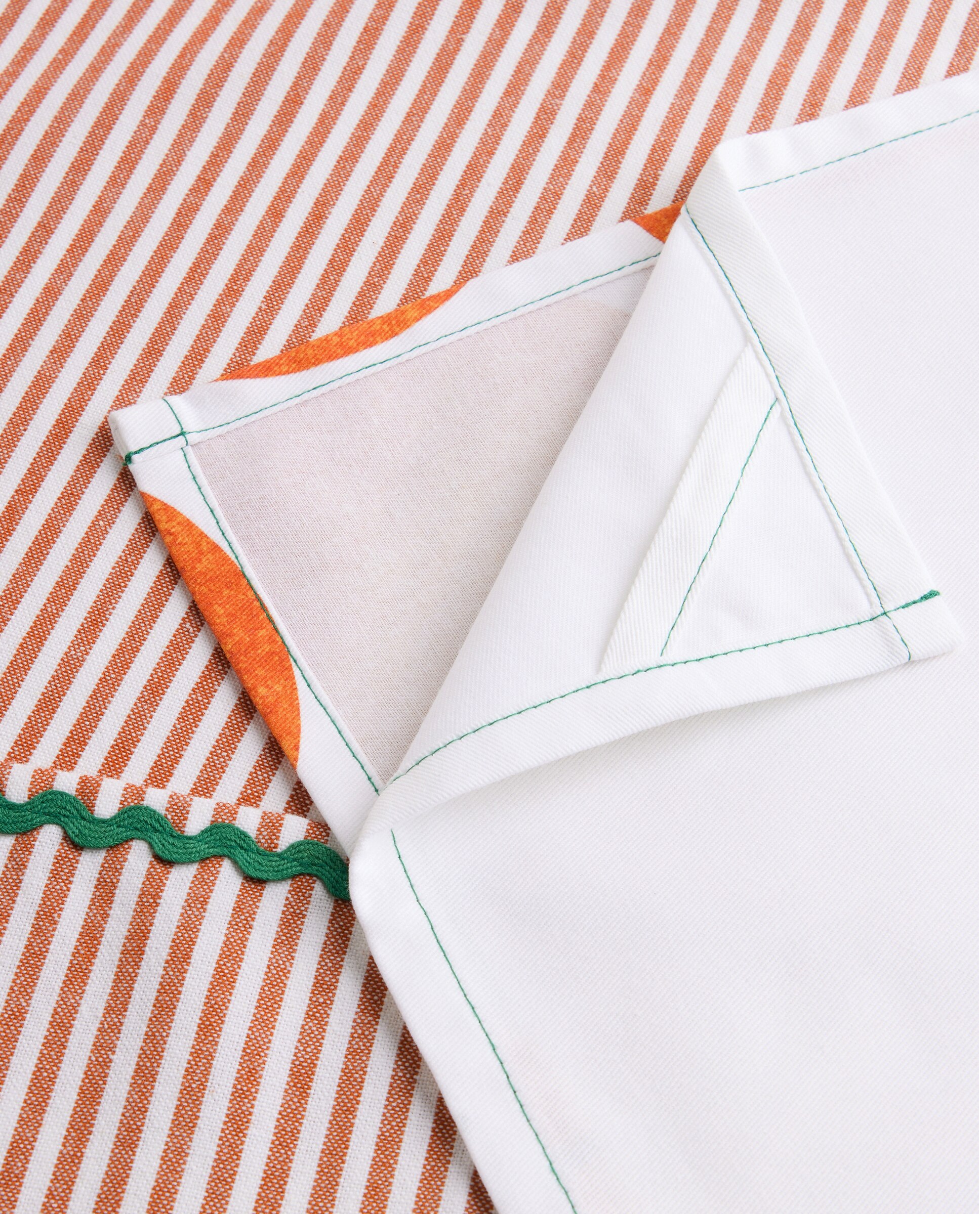 Conjunto de 2 Panos de Sarja de Algodão Laranjas Laranja-3
