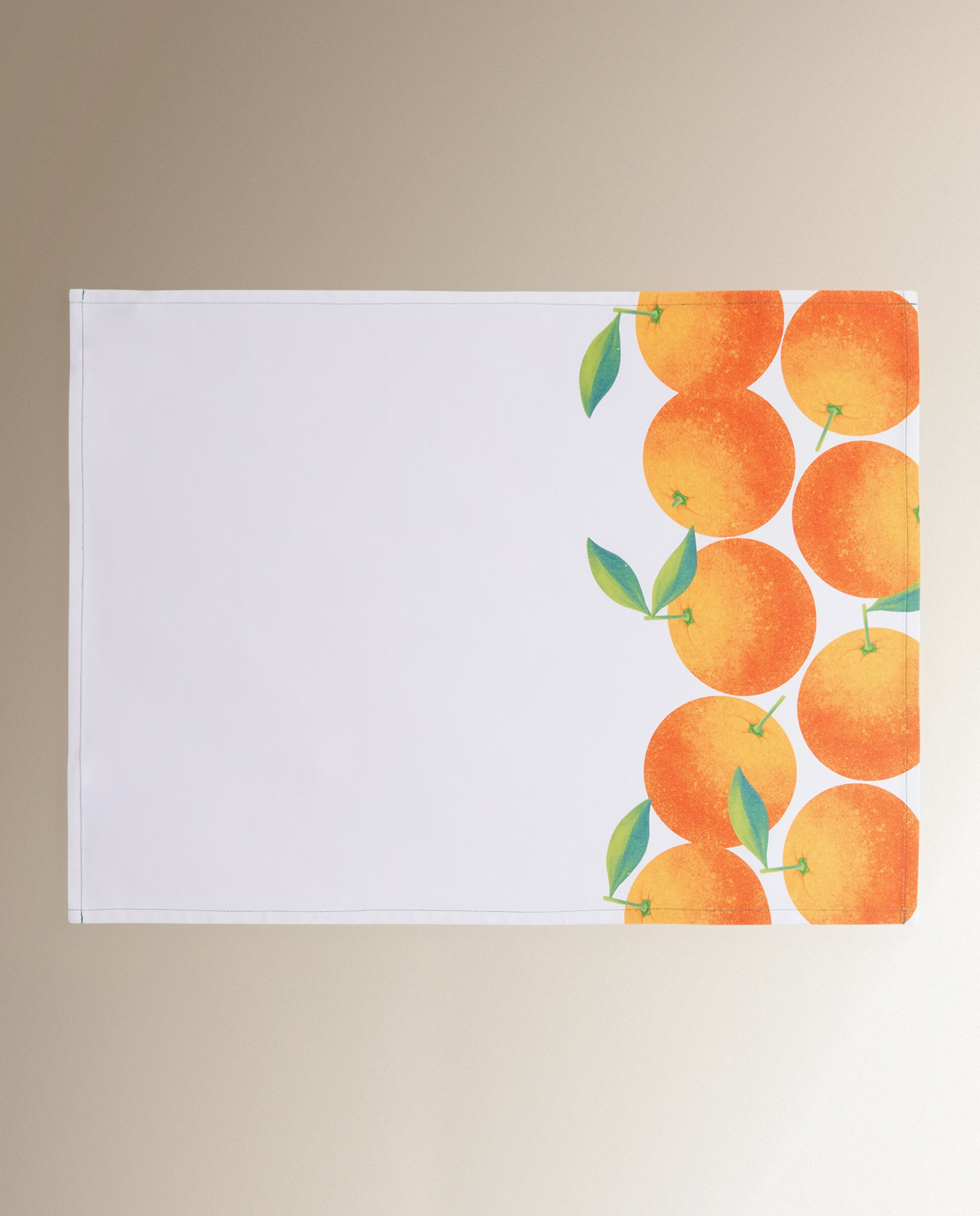 Conjunto de 2 Panos de Sarja de Algodão Laranjas Laranja-4