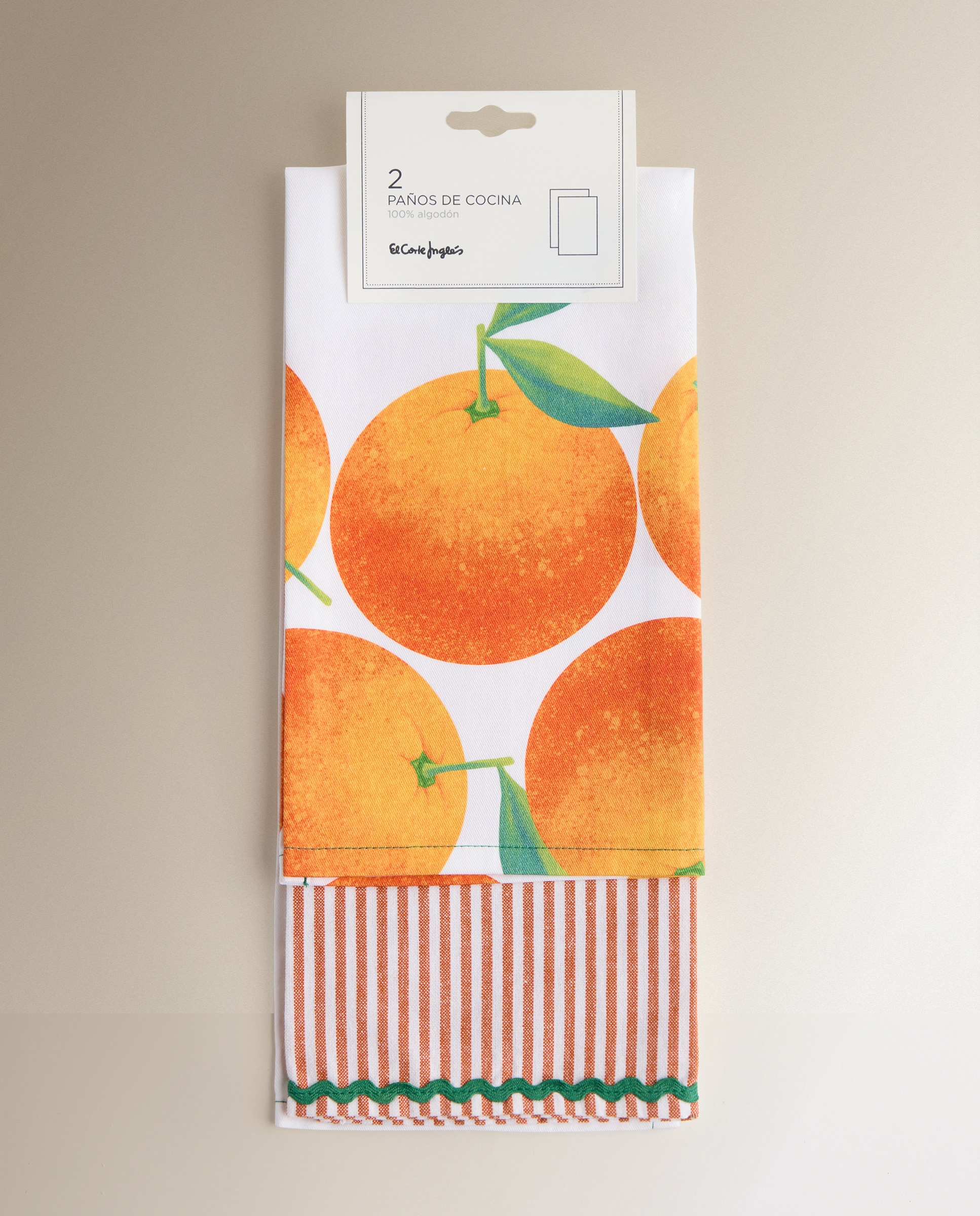 Conjunto de 2 Panos de Sarja de Algodão Laranjas Laranja-6