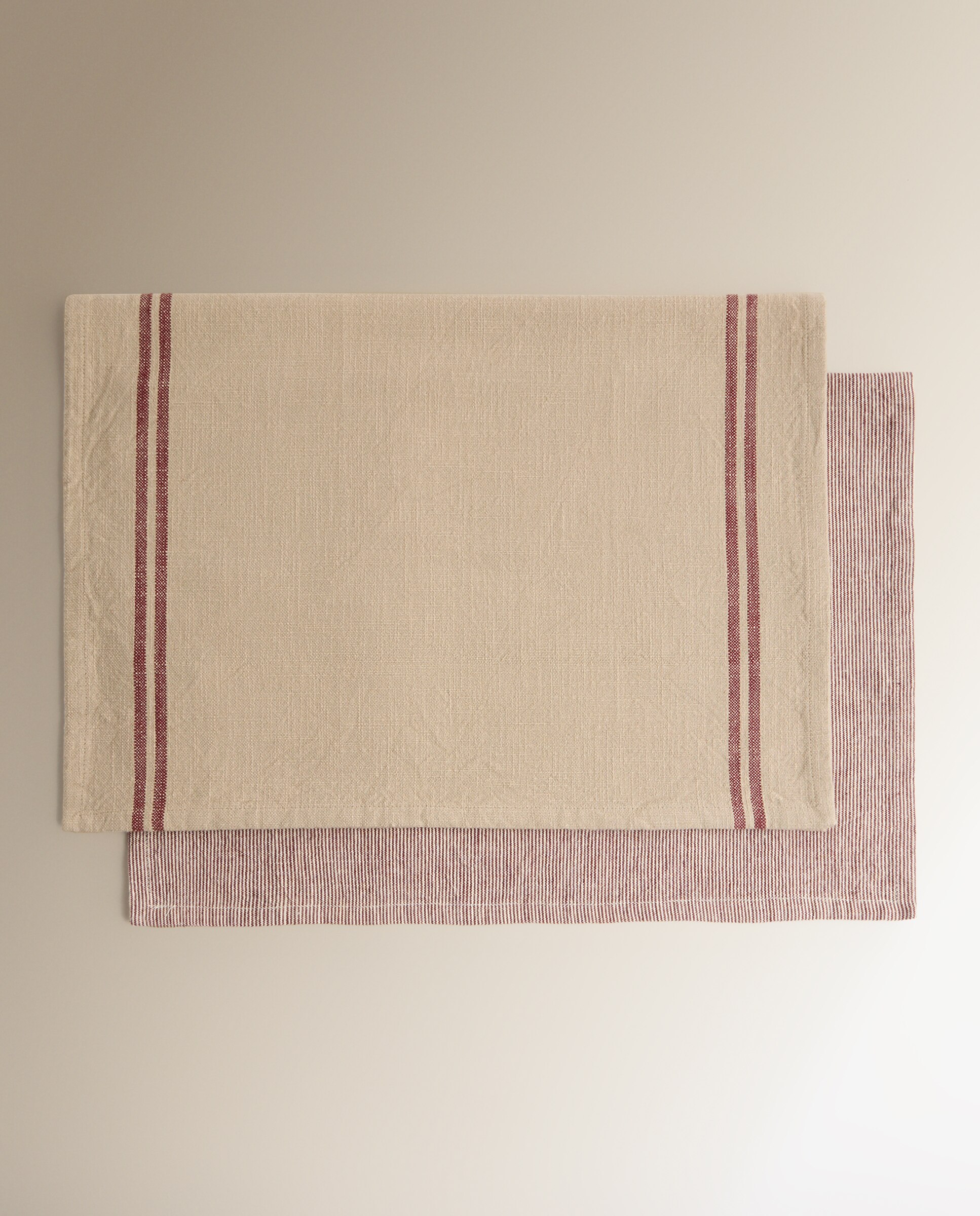 Set 2 paños sarga algodón Norway - Granate 50 x 70 cm Granate-5