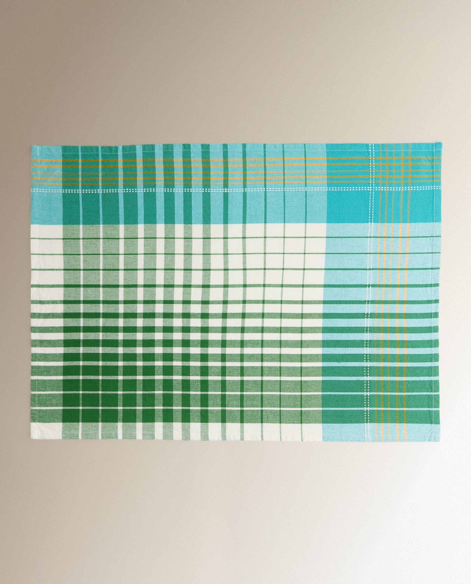 Conjunto de 2 Panos de Algodão Check Azul-4