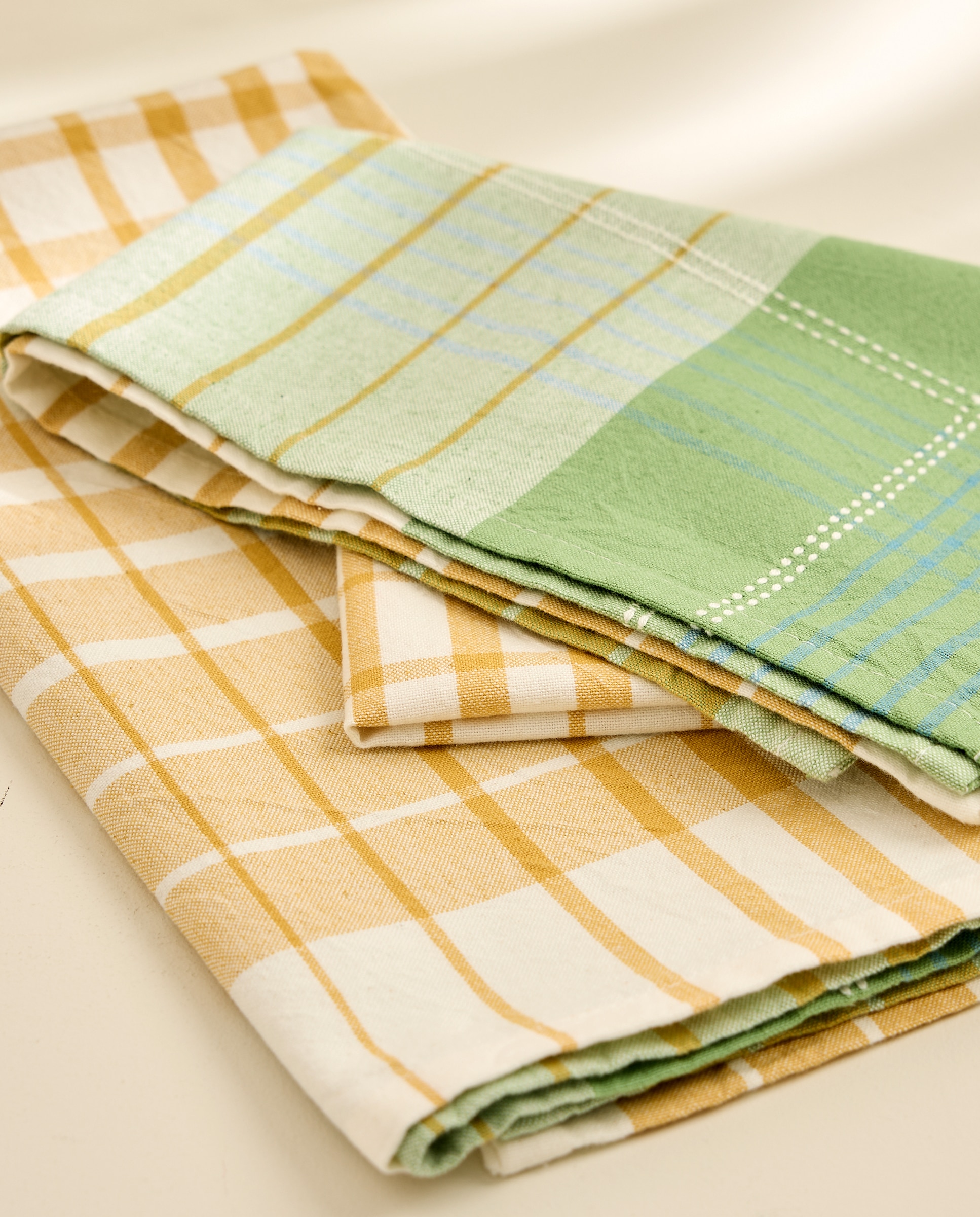 Imagem 0 de Conjunto de 2 Panos de Algodão Check